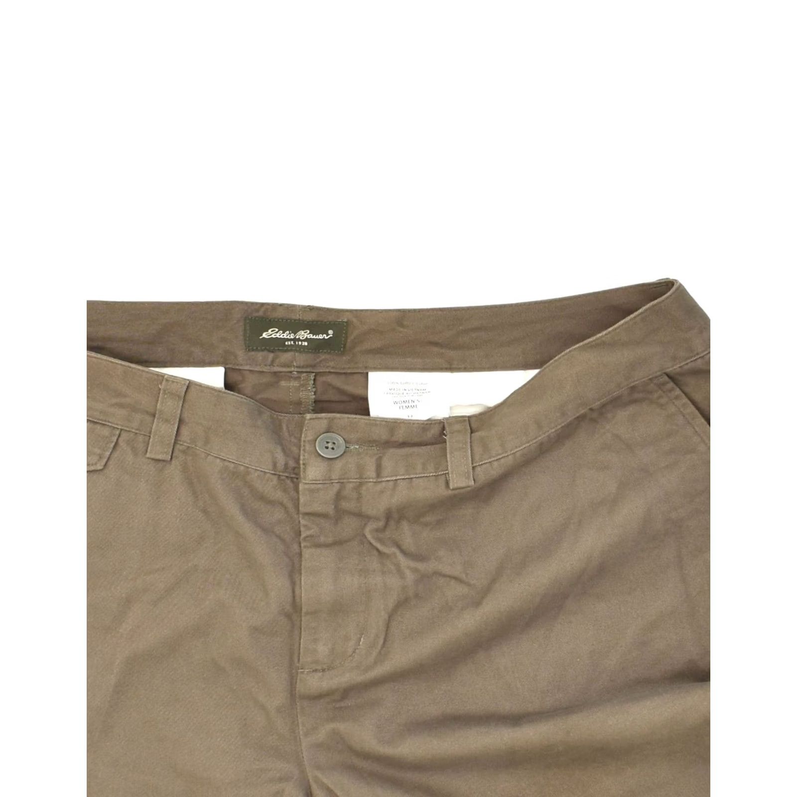 Eddie Bauer Eddie Bauer Womens Chino Shorts US 12 XL W34 Brown Cotton Size 40" / US 18 - 3 Thumbnail