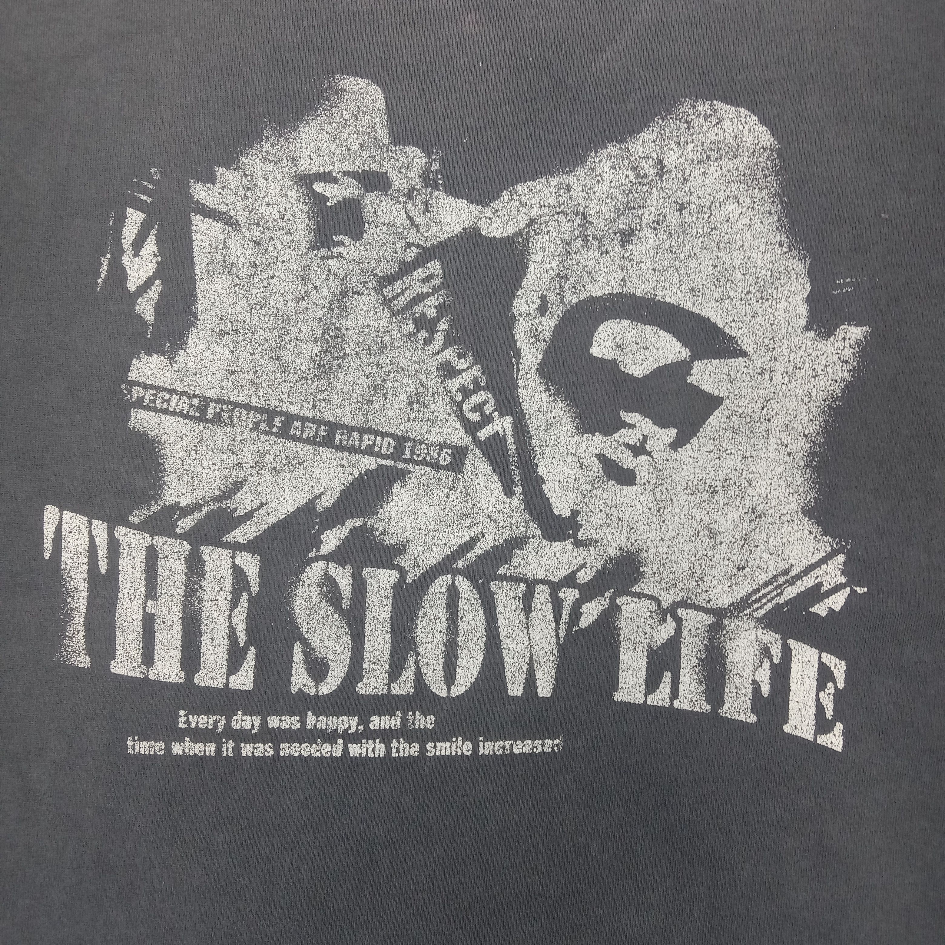 Vintage The Slow Life Distressed Style Tshirt Size US M / EU 48-50 / 2 - 2 Thumbnail