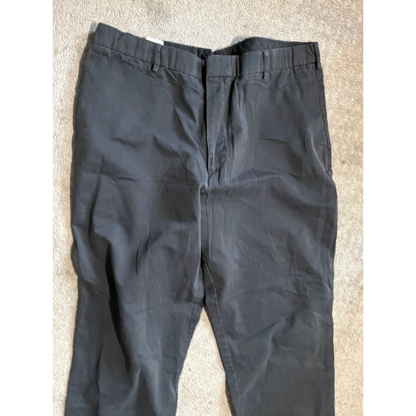 Dockers Dockers Mens Size 38x32 Relaxed Fit Pants Black Chino Flat Front Size US 38 / EU 54 - 2 Thumbnail