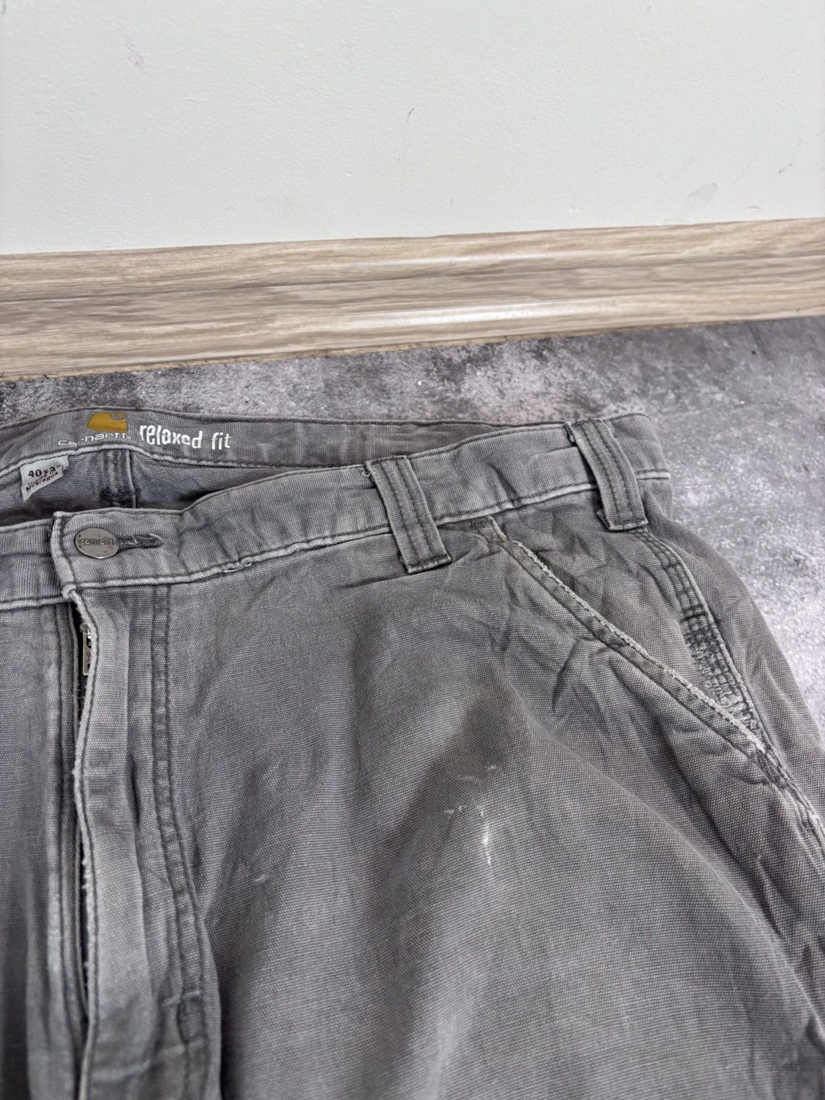 Carhartt Carhartt Men’s Grey Pants Jeans Relaxed Fit USA Workwear Size US 40 / EU 56 - 16 Thumbnail