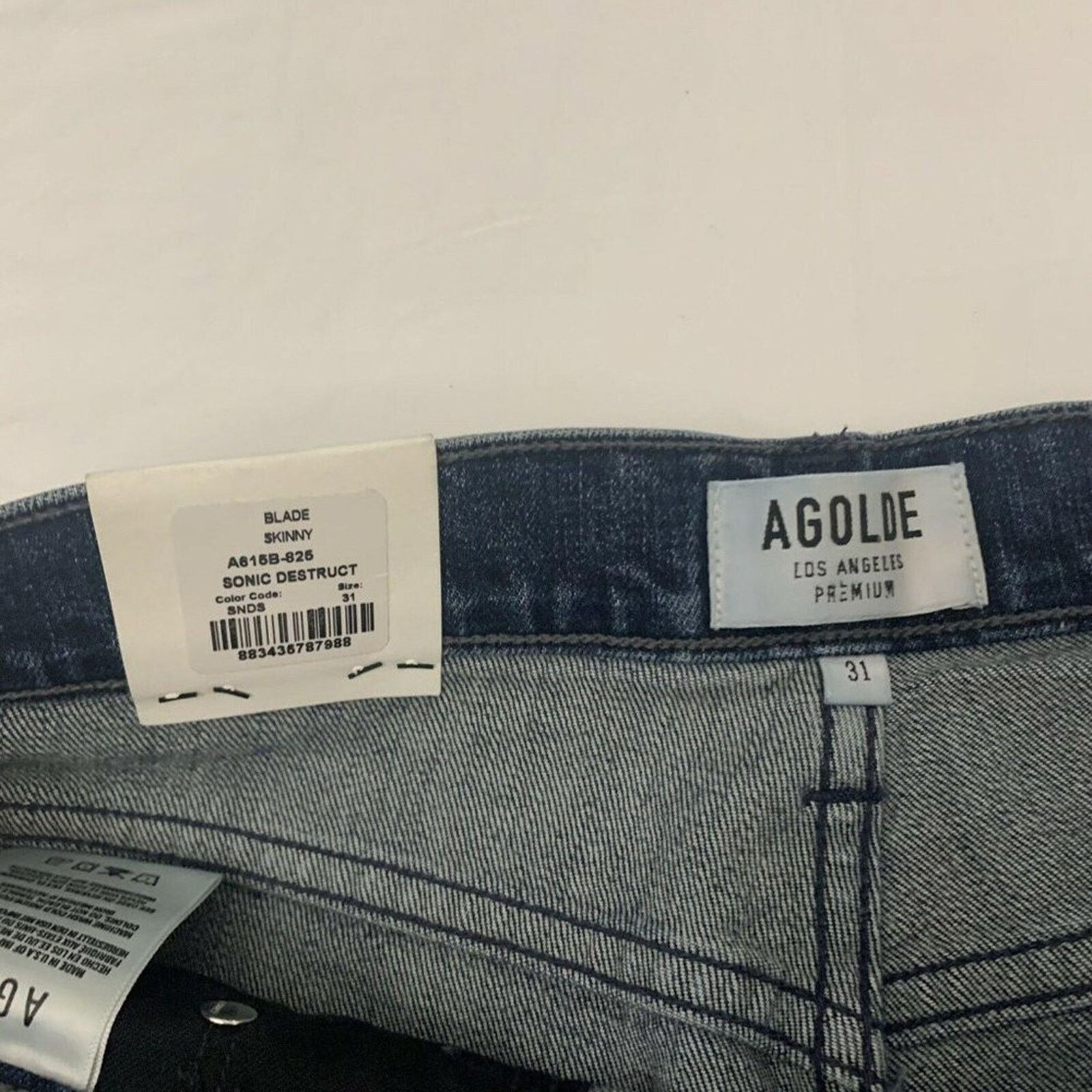 Agolde Agolde Mens Sz 31 blade skinny jeans Sonic Destruc Size US 31 - 3 Thumbnail