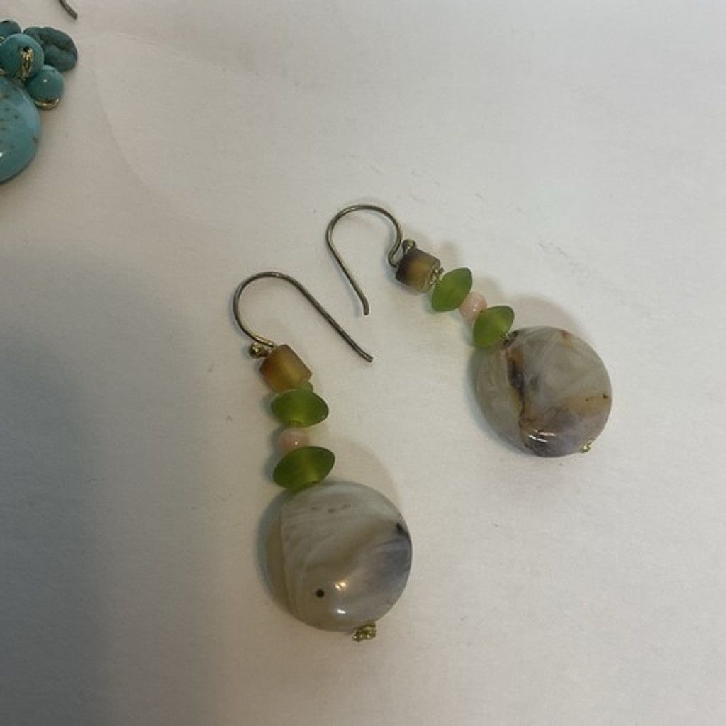 Other Pannee 2 Dangle Drop Bead/Beaded Green Turquoise Earrings Size ONE SIZE - 9 Thumbnail