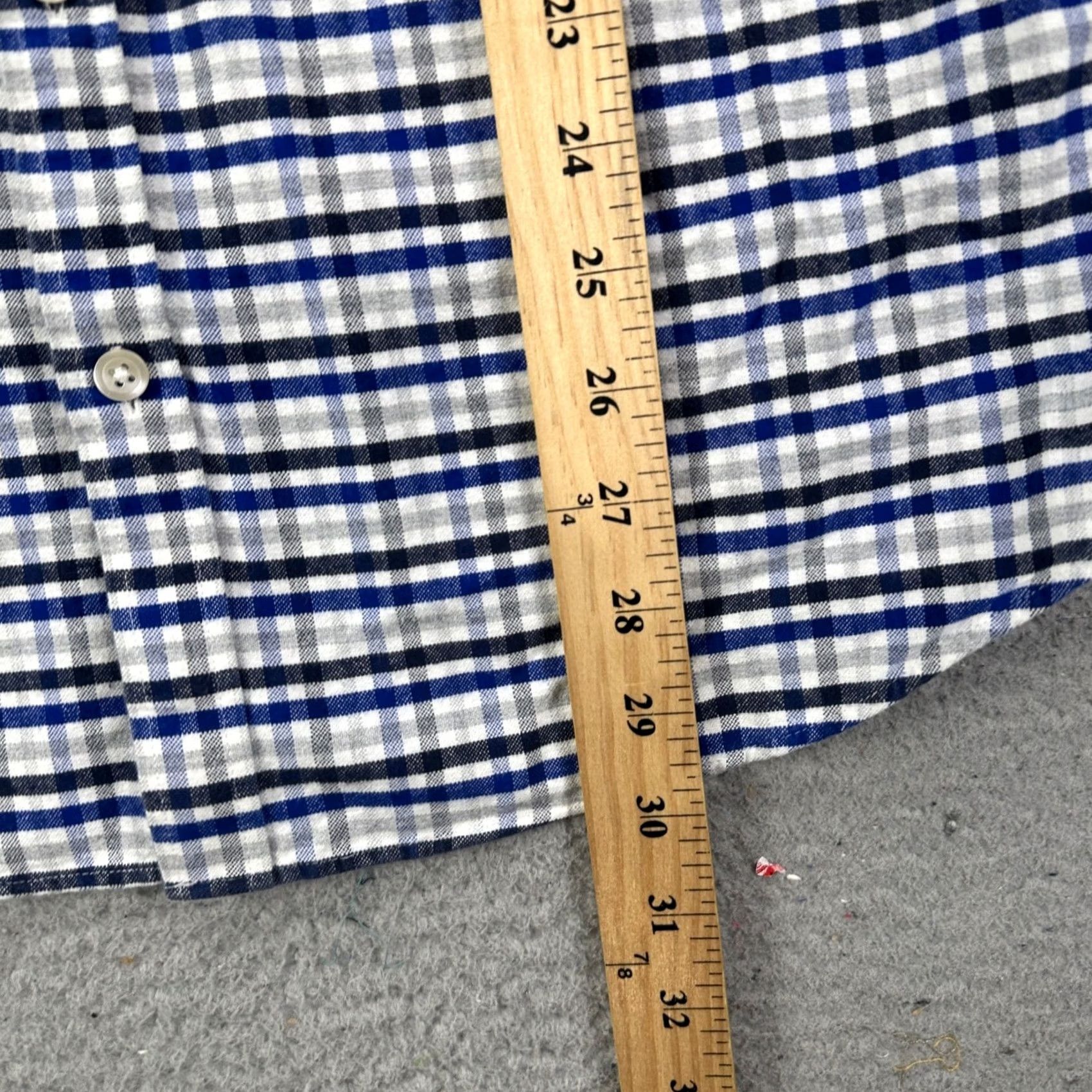 Charles Tyrwhitt Charles Tyrwhitt Blue Grey Flannel Shirt Mens Medium Extra Slim Fit Weekend Button-Up Size US M / EU 48-50 / 2 - 7 Thumbnail