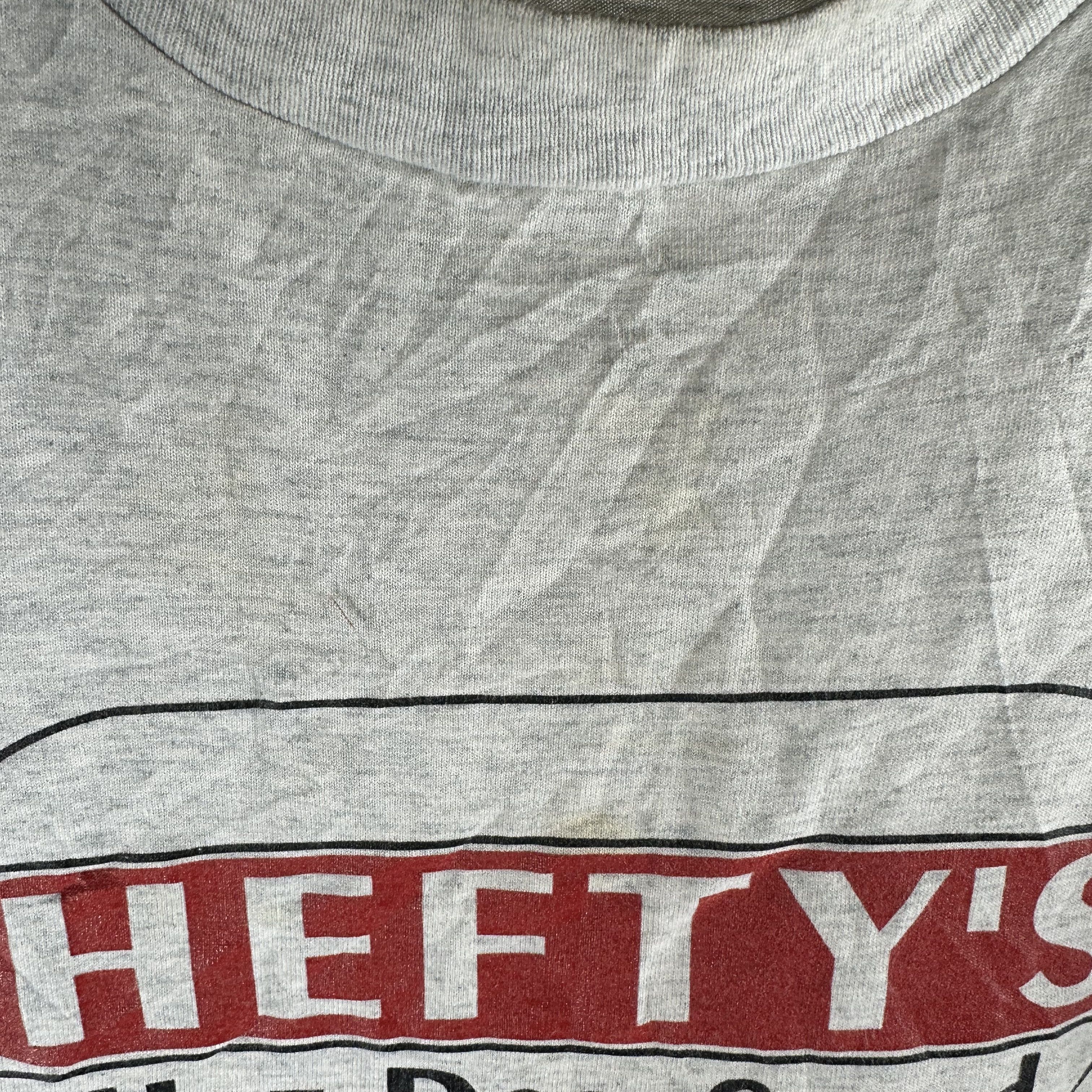 Vintage ​Vintage 80s Hefty's Hot Dog Stand Michigan Promo T-shirt Size US XL / EU 56 / 4 - 6 Thumbnail