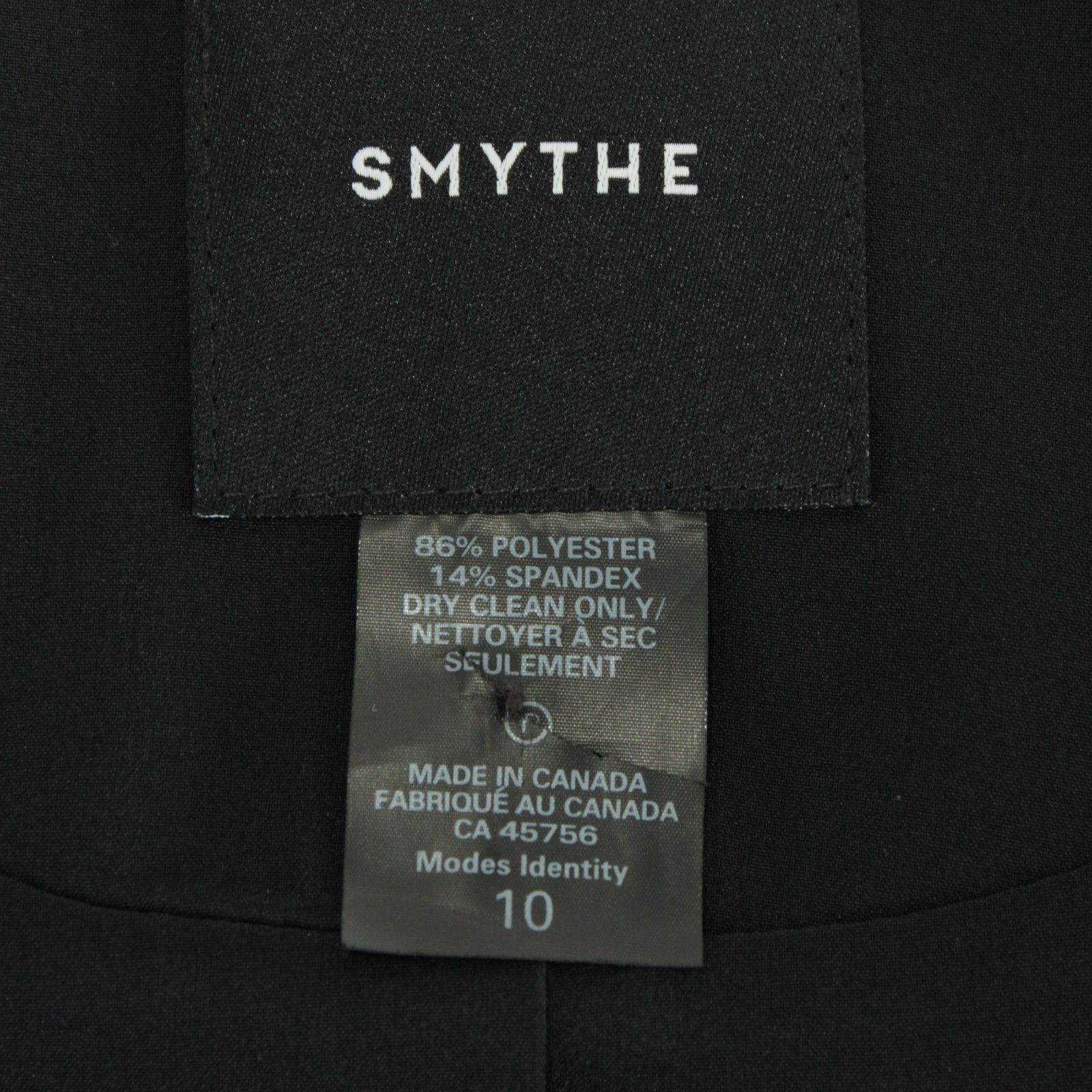 SMYTHE Smythe Black Ruched Blouse w/ Zipper & Shoulder Pads Size 10 Size L / US 10 / IT 46 - 6 Thumbnail