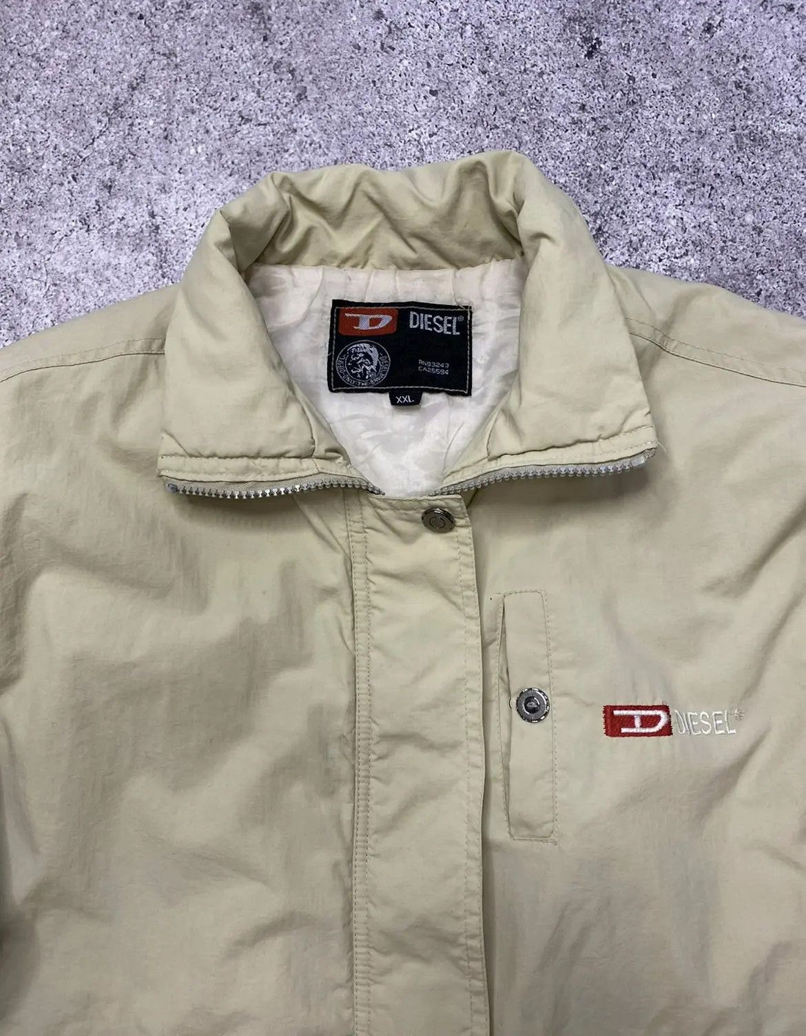 Diesel Vintage Diesel Workwear Jacket Beige Zip-Up L Size US L / EU 52-54 / 3 - 2 Thumbnail