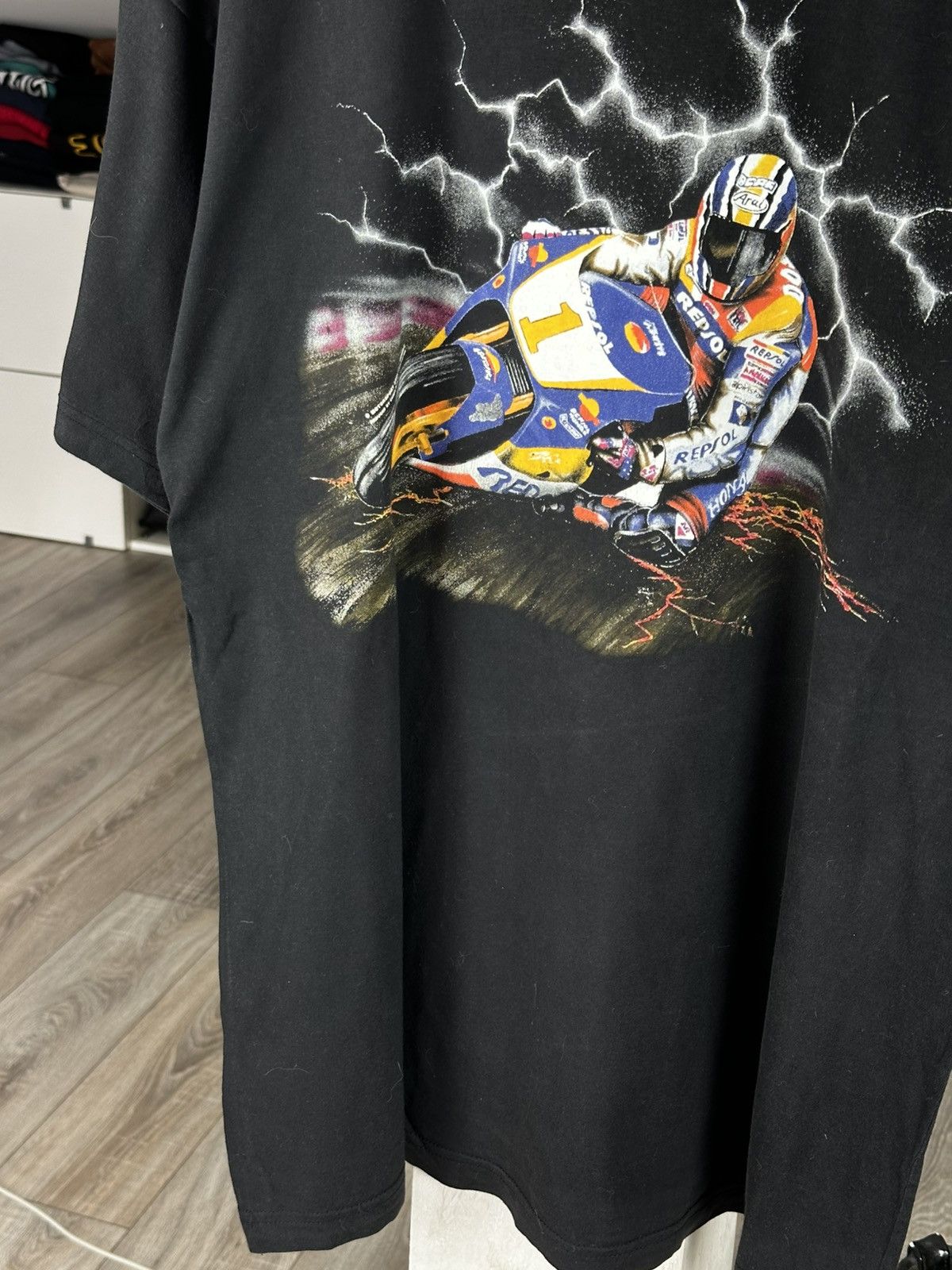 Vintage Vintage Biker Racing Graphic Tee Motorsport Size US L / EU 52-54 / 3 - 4 Thumbnail