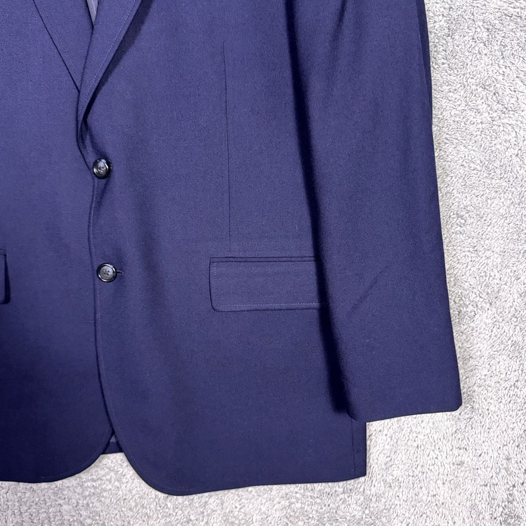 J.Crew J.Crew Blazer Mens 44R Wool University Slim Notch Lapel Two-Button Single-Breasted Business Casual Blue Regular 44R AZ830 Size 44R - 3 Thumbnail