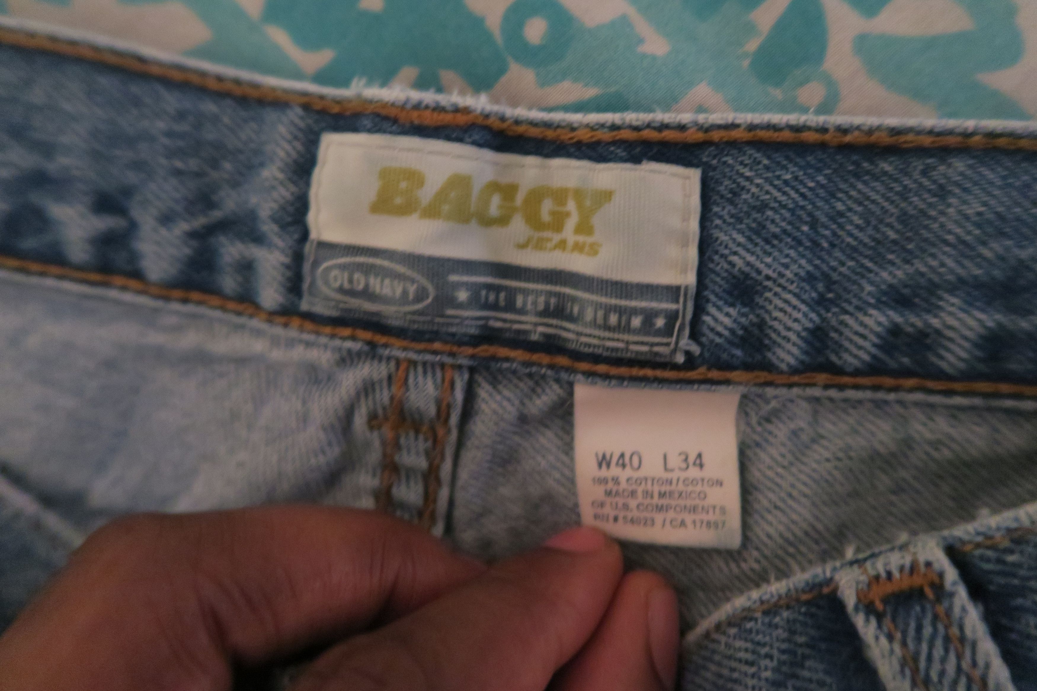 Old Navy × Vintage Vintage 90s Y2K Old Navy Men’s Baggy Jeans Denim Size 40x32 Size US 40 / EU 56 - 2 Thumbnail