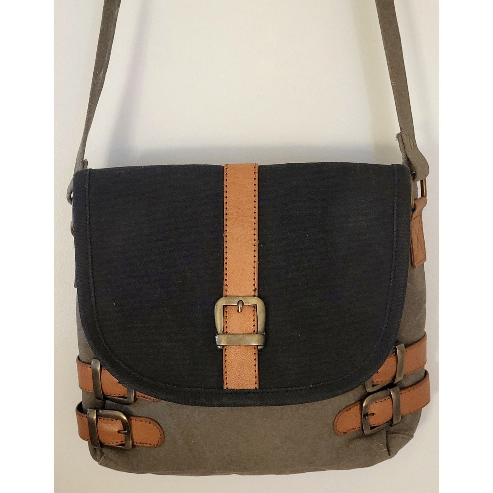 Other Mona B Crossbody Bag Canvas Leather Messenger Bike Bag Size ONE SIZE - 1 Thumbnail