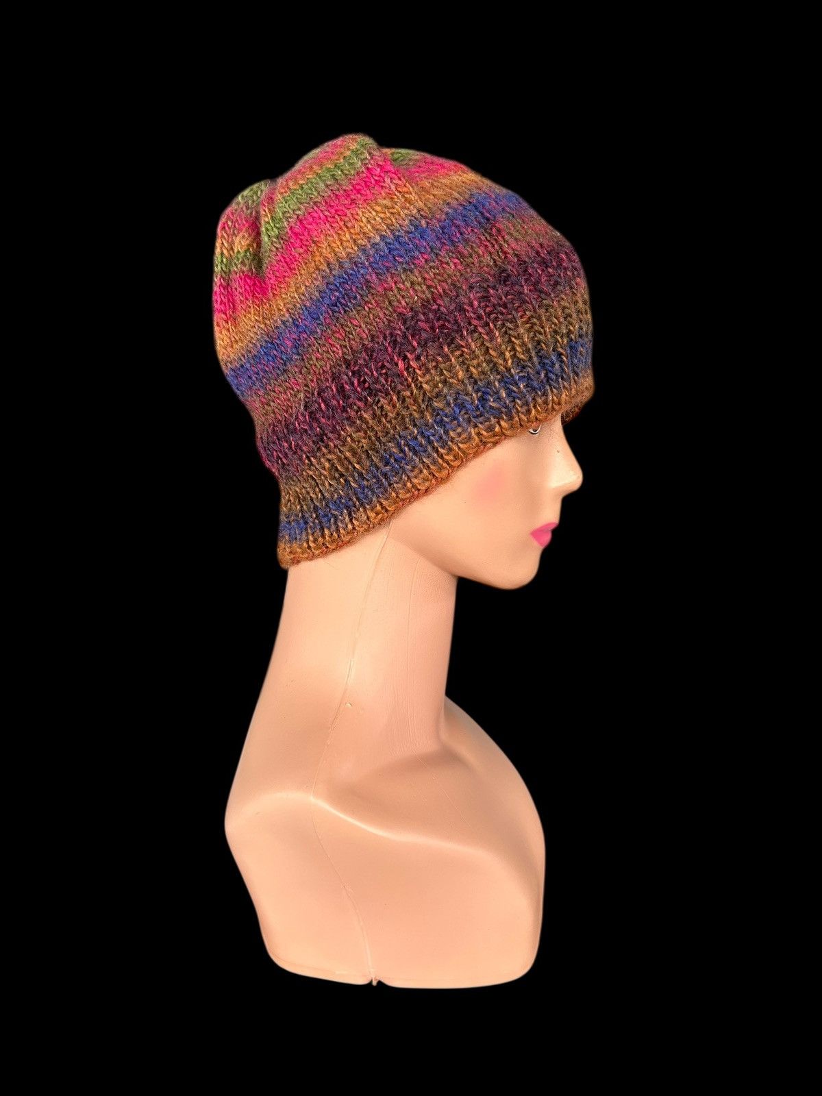 Japanese Brand × Kapital × Vintage Crochet Knitted Handmade hairy Beanie Hats Size ONE SIZE - 3 Thumbnail