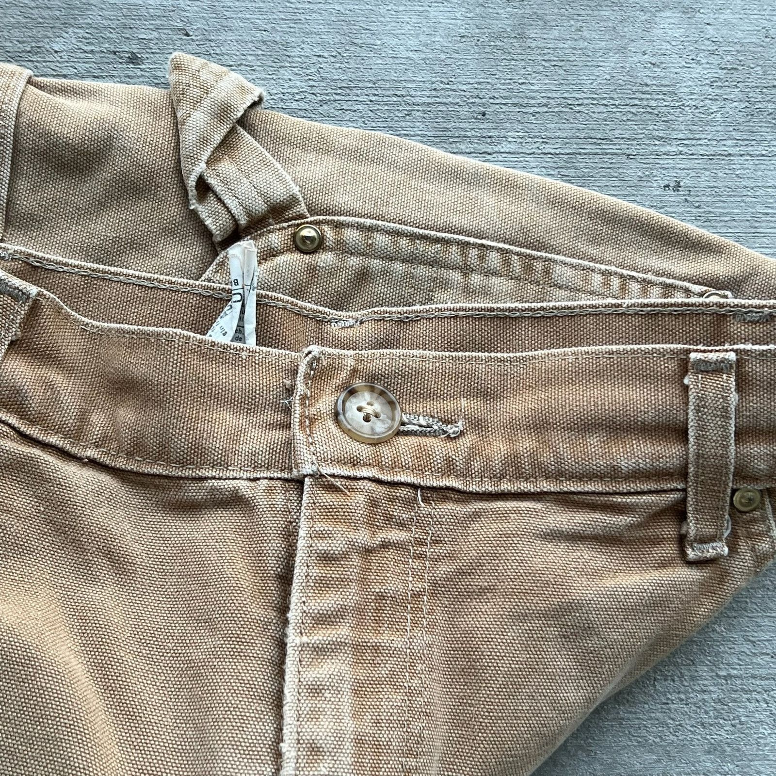 Carhartt × Vintage Carhartt faded brown double knee work wear carpenter pants Size US 31 - 3 Thumbnail