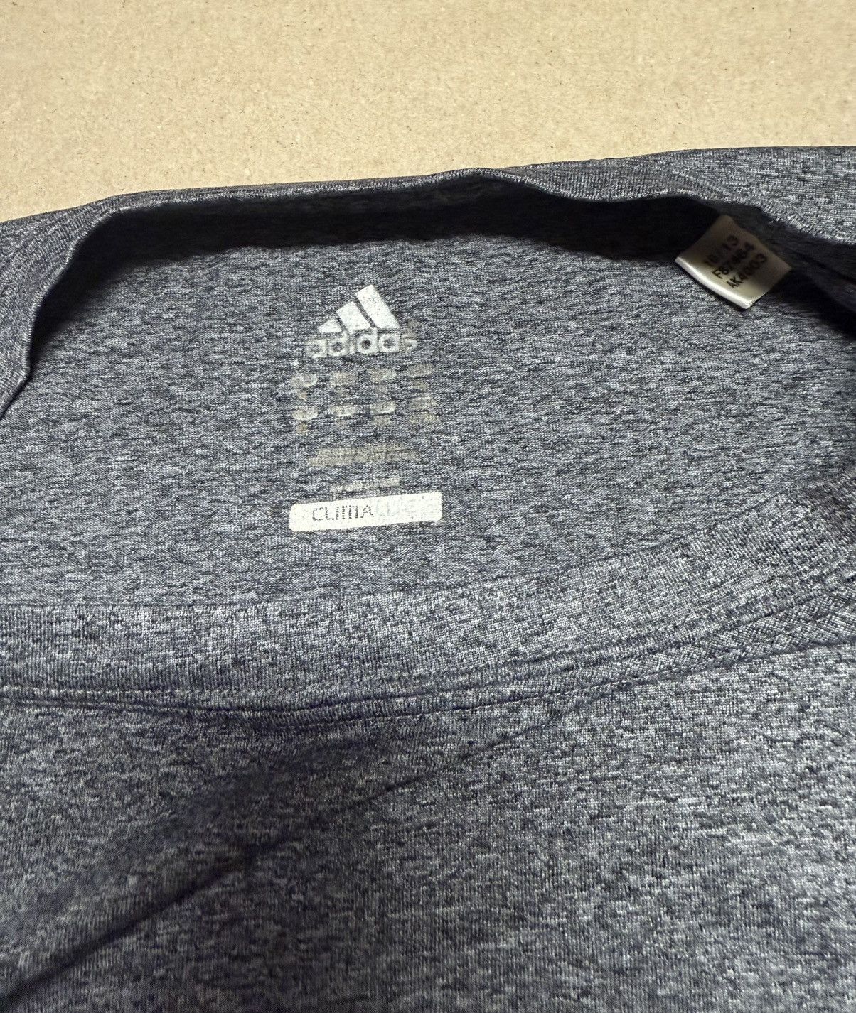 Adidas Adidas Climalite Essential Gray workout Tee Shirt XL! Size US XL / EU 56 / 4 - 3 Thumbnail