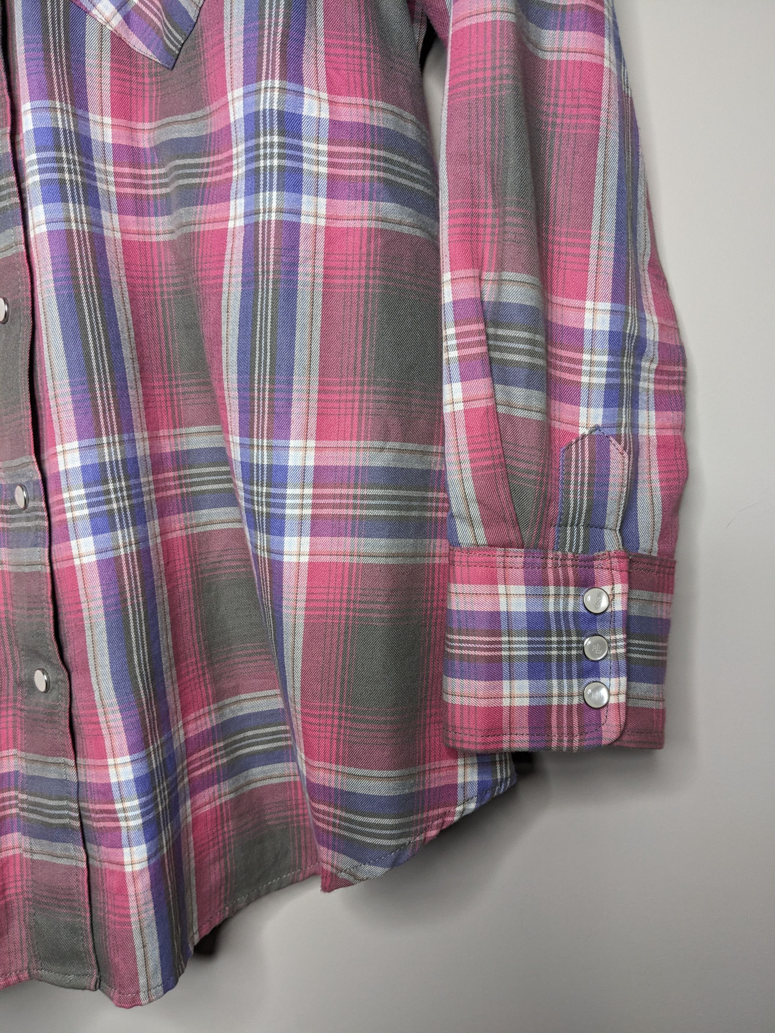 Lauren Ralph Lauren Ralph Lauren Plaid Pearl Snap Shirt Woman Large Pink Western Size L / US 10 / IT 46 - 6 Thumbnail