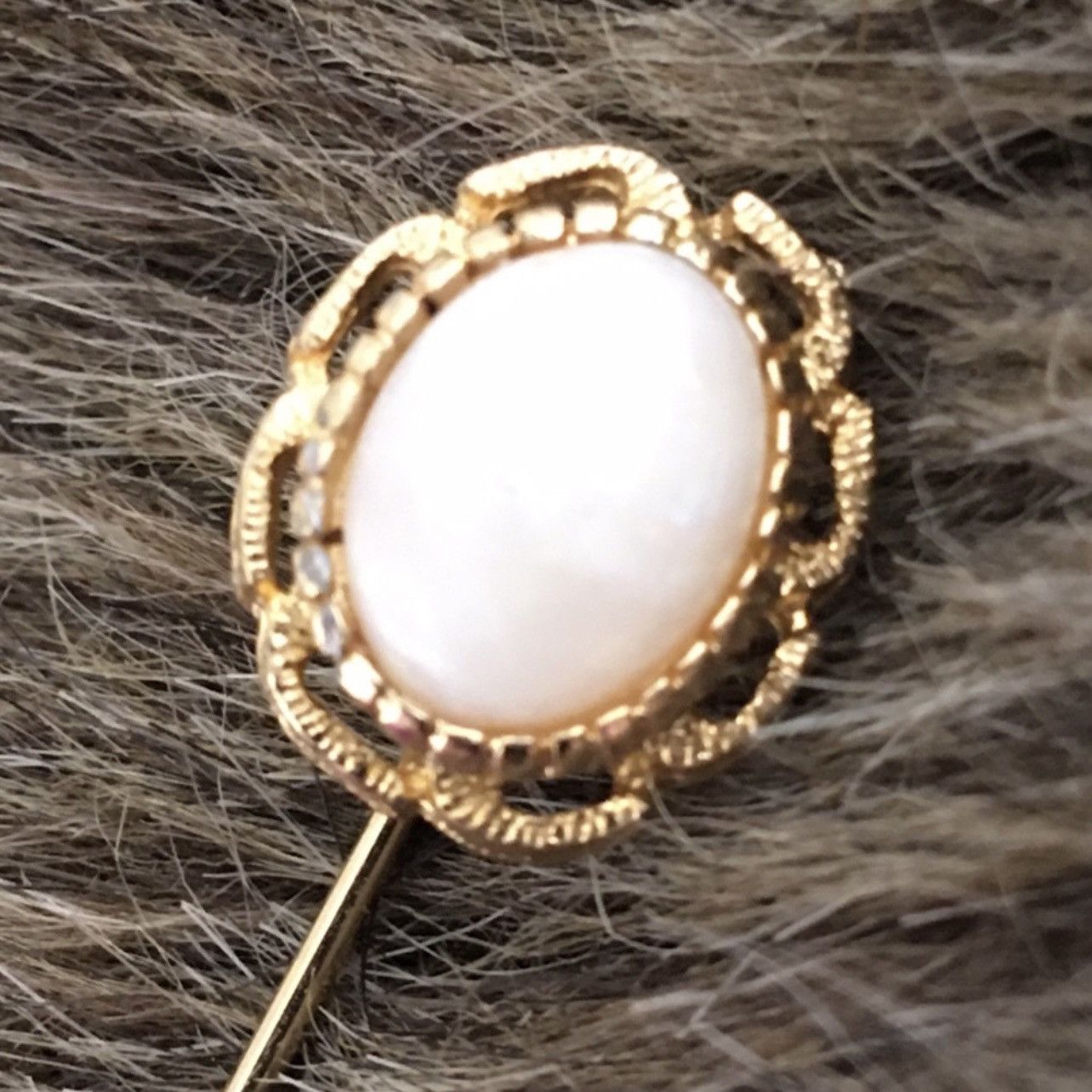 Vintage Vintage antique oval opal cabochon stick pin hat pin Size ONE SIZE - 6 Thumbnail