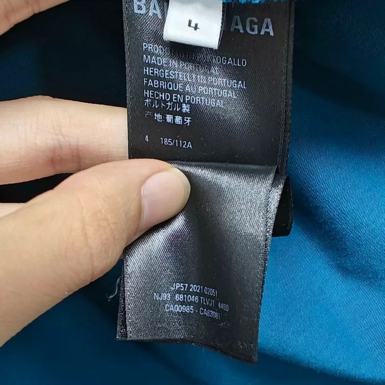 Balenciaga Double B Destroy Logo Ripped Distressed Long Sl