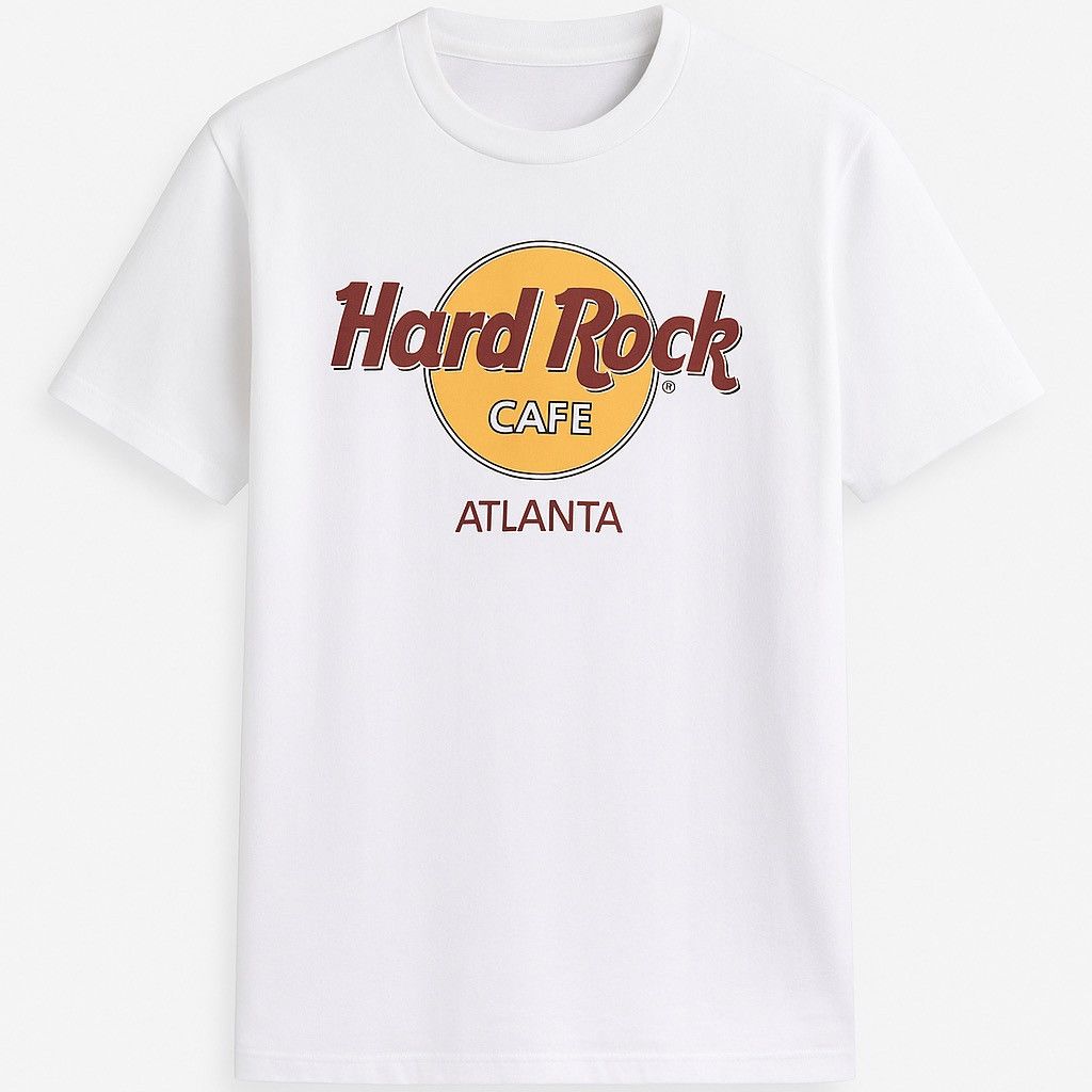 Hard Rock Cafe Vintage 90s Hard Rock Cafe Atlanta Logo T-Shirt – White Size US S / EU 44-46 / 1 - 1 Thumbnail