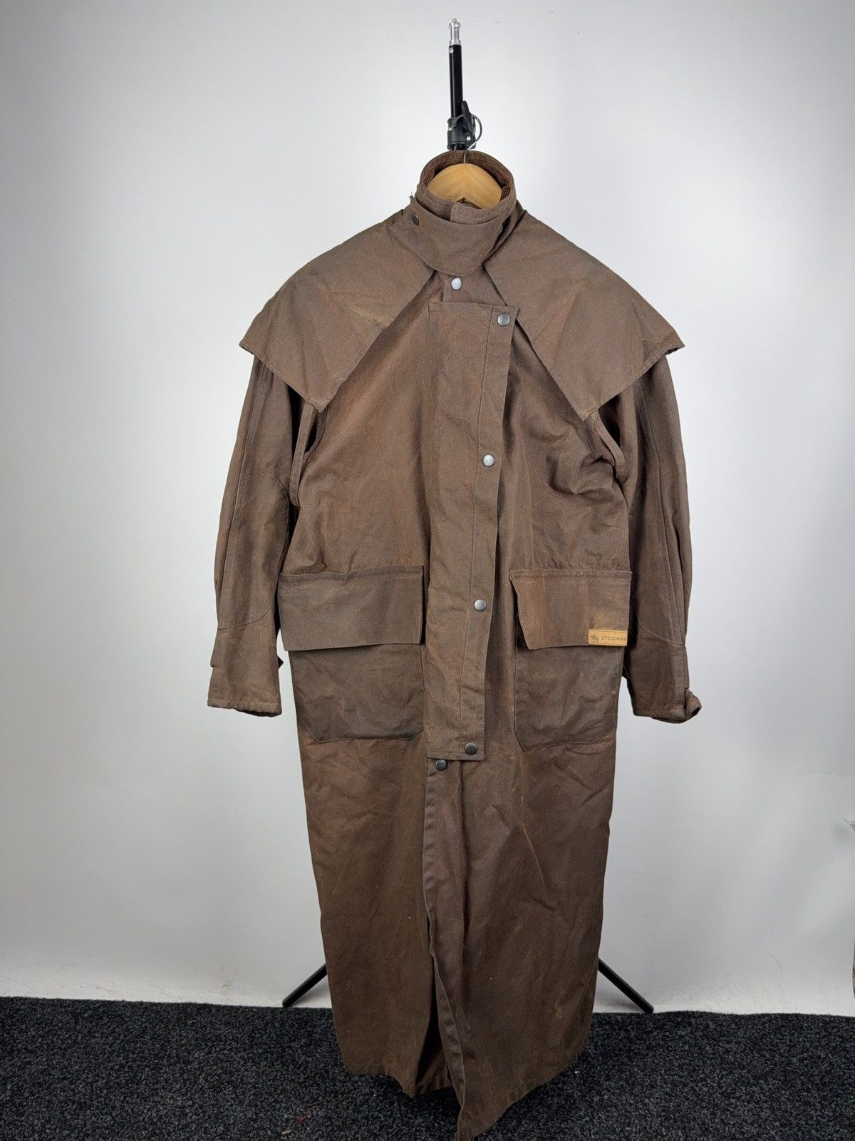 Vintage Vintage 90s Stockman Drover Waxed Duster Coat Australia Size US M / EU 48-50 / 2 - 1 Thumbnail