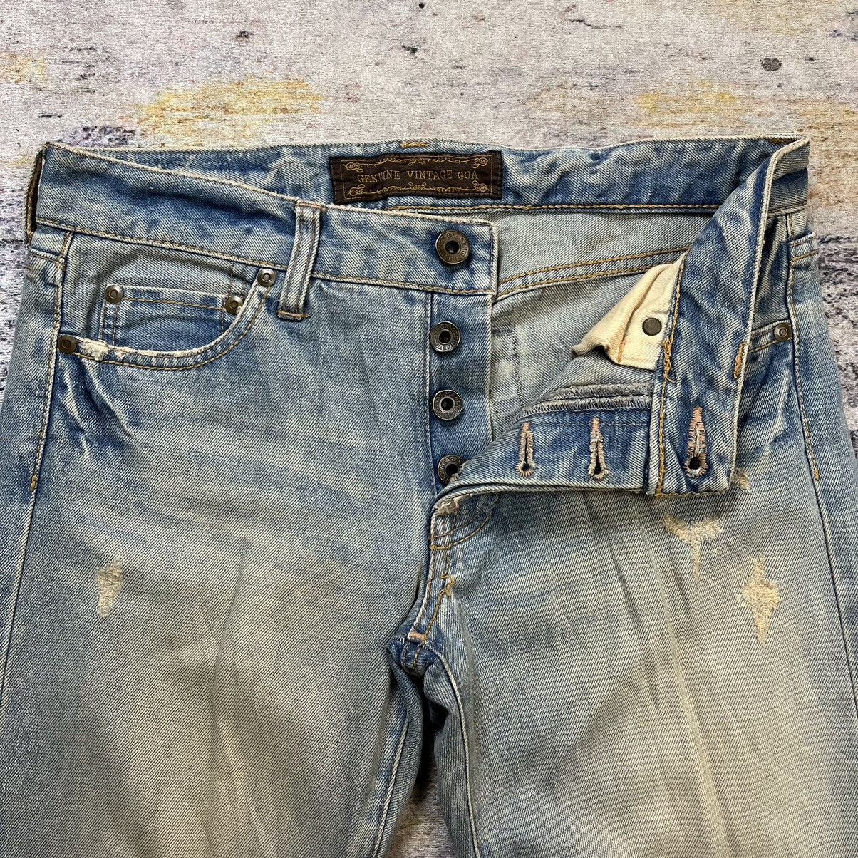 If Six Was Nine GOA Mud Wash distressed selvedge denim pants Size US 31 - 10 Thumbnail