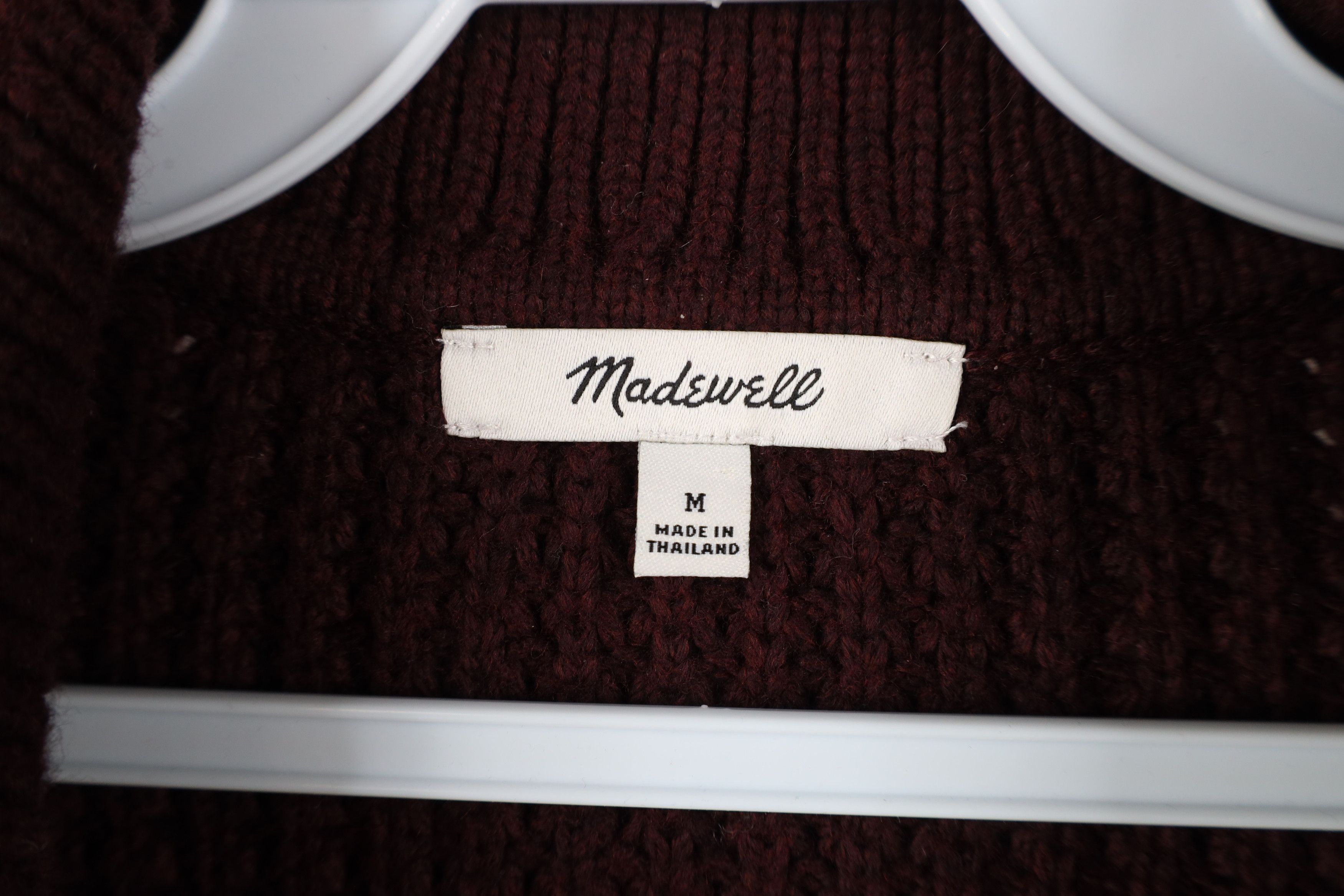 Madewell × Vintage Madewell Textured Thermal Merino Wool Knit Collared Sweater Size M / US 6-8 / IT 42-44 - 4 Thumbnail