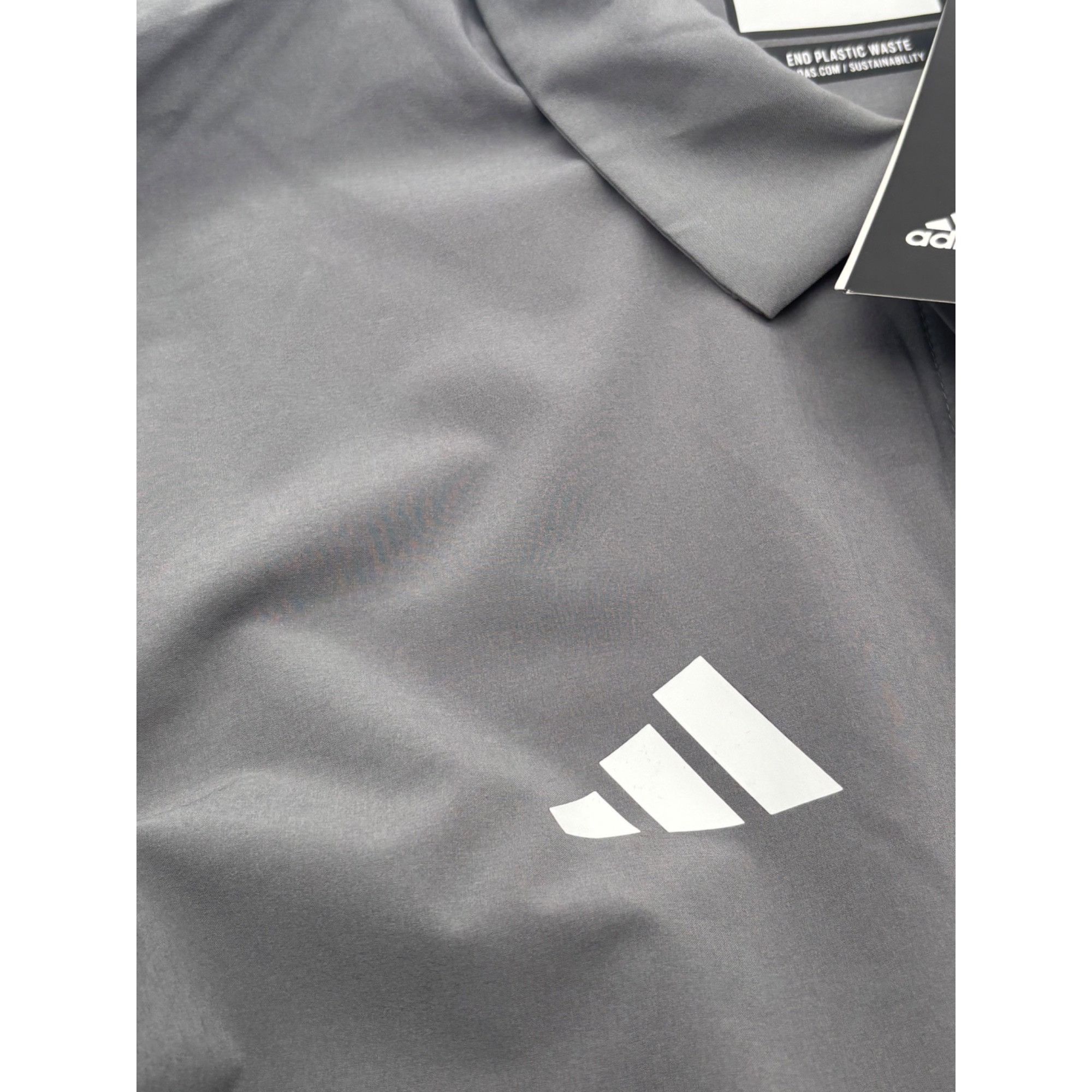 Adidas Adidas Men’s Short-Sleeve Button-Up Polo Shirt, Sz. M, Gray Size M / US 6-8 / IT 42-44 - 5 Thumbnail