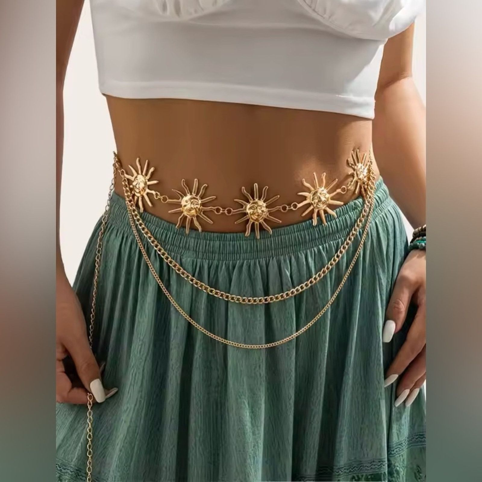 Other Celestial Vintage Layered Chain Belt For Women Size ONE SIZE - 1 Thumbnail