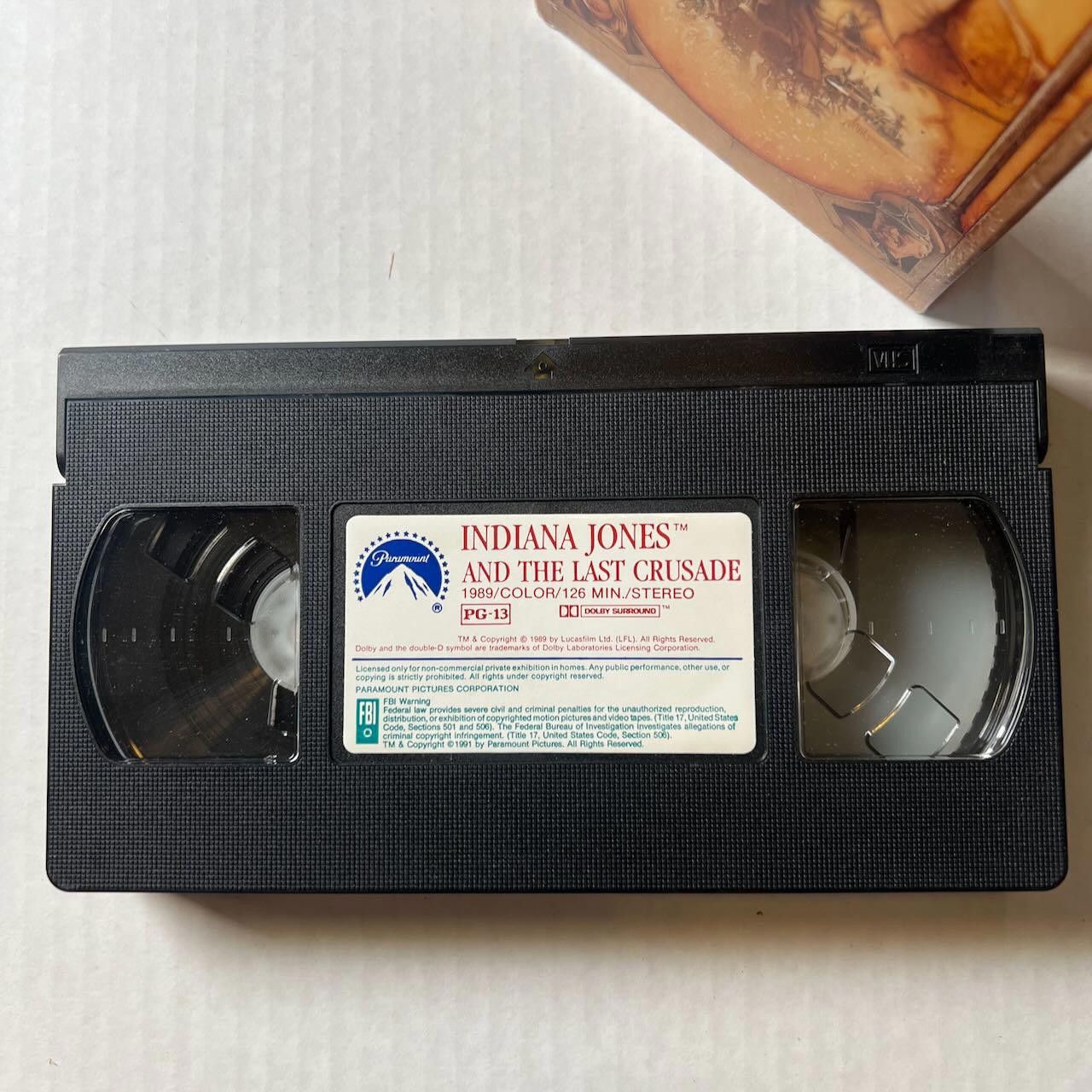 Designer VTG Indiana Jones and the Last Crusade VHS 1989 Size ONE SIZE - 7 Thumbnail