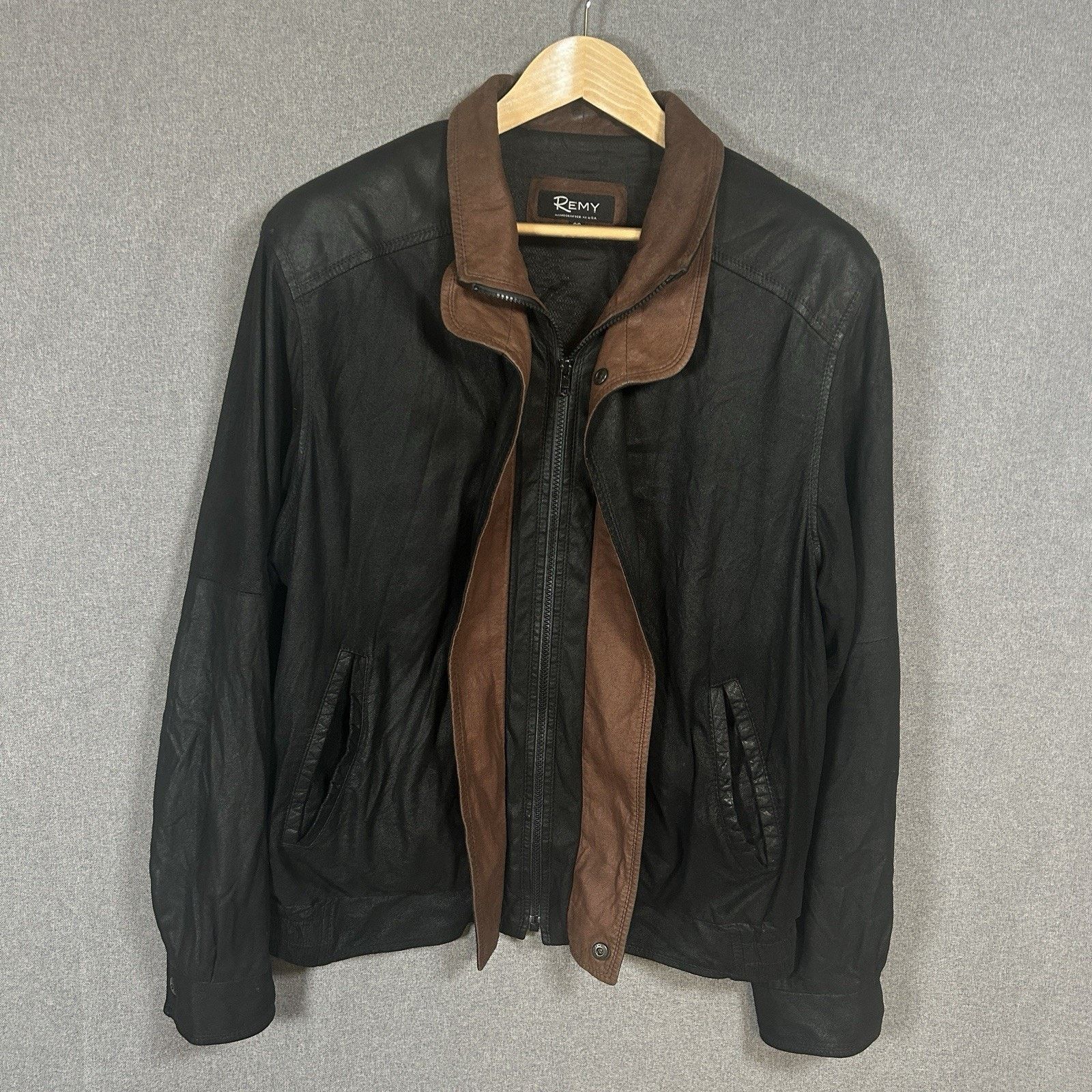 Remy Vintage 90s Remy Lambskin Leather Bomber Jacket Men’s 38 Size US M / EU 48-50 / 2 - 1 Thumbnail