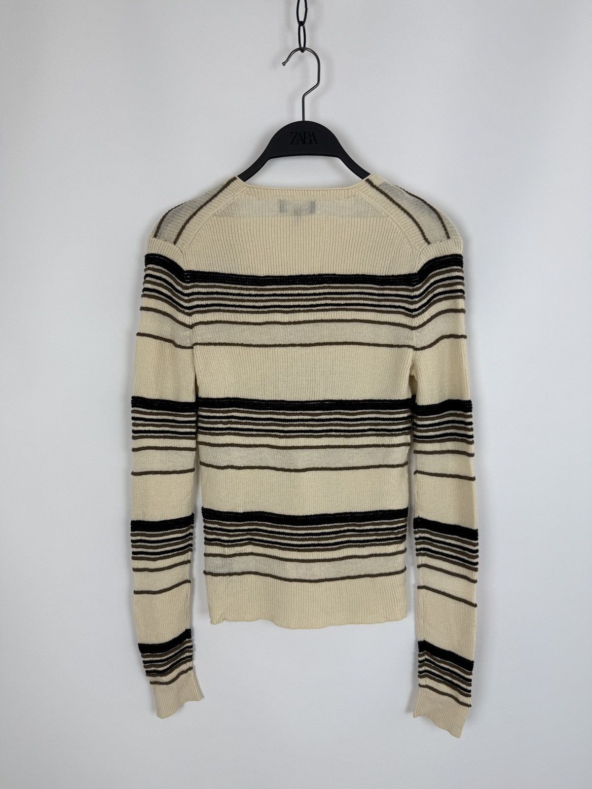 Theory $345 Theory Otto Stripped Wool Blend Cardigan S Size S / US 4 / IT 40 - 7 Thumbnail
