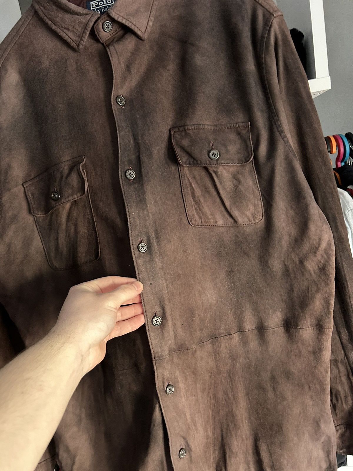 Leather × Polo Ralph Lauren × Vintage Vintage Polo Ralph Lauren leather shirt Size US L / EU 52-54 / 3 - 3 Thumbnail