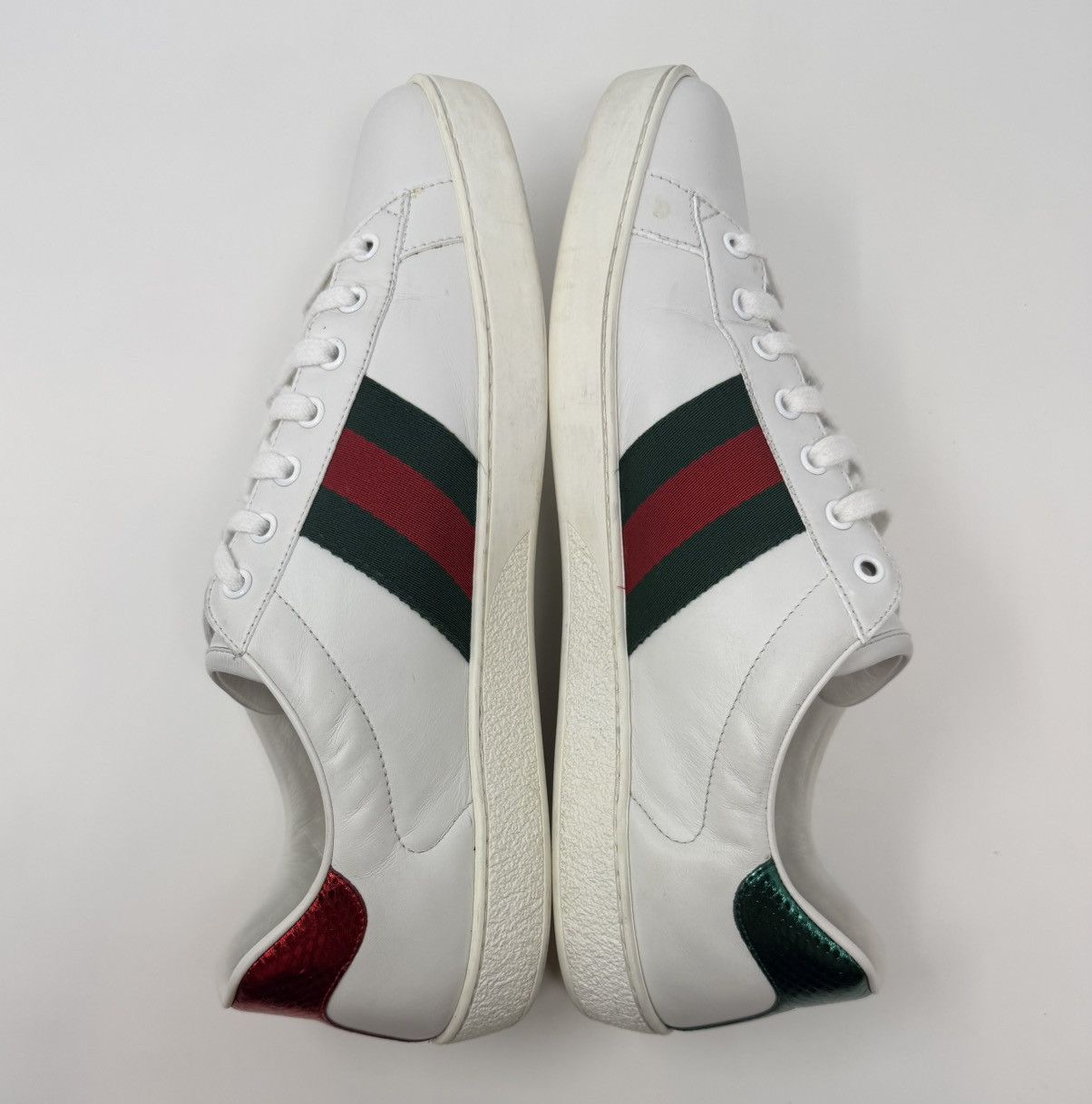Gucci Gucci Ace Embroidered Panther Sneaker White Leather Size US 12 / EU 45 - 4 Thumbnail