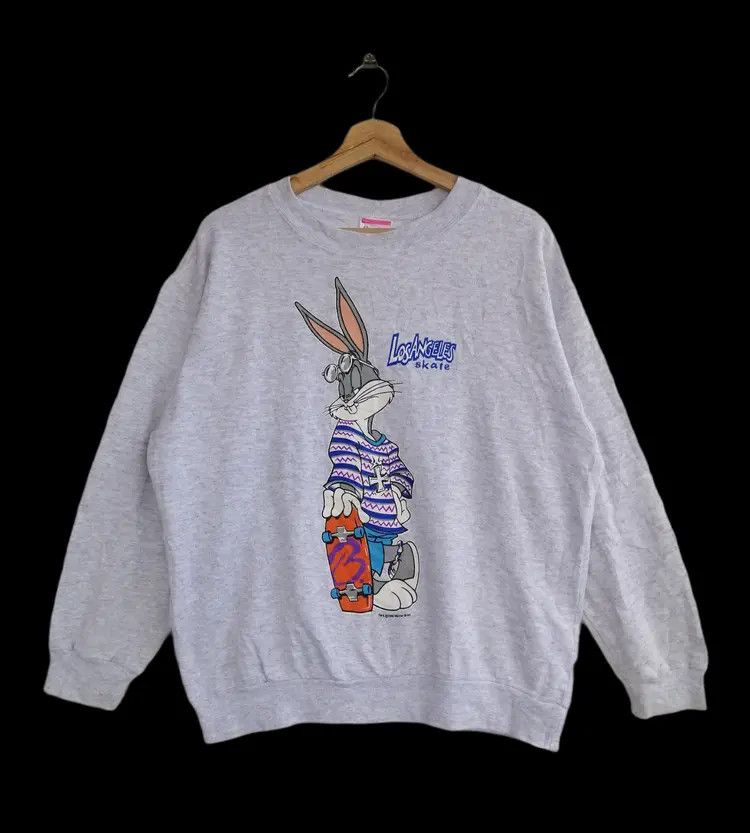Vintage Vintage 90s Bugs Bunny Los Angeles Skate Sweatshirt Size US M / EU 48-50 / 2 - 3 Thumbnail