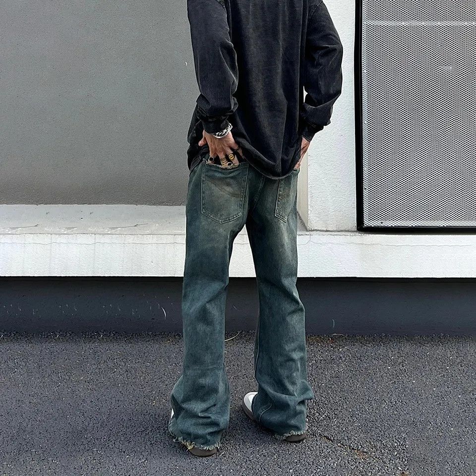 Japanese Brand × Jean × Vintage Wide Leg Loose Flared Jeans Size US 32 / EU 48 - 3 Thumbnail