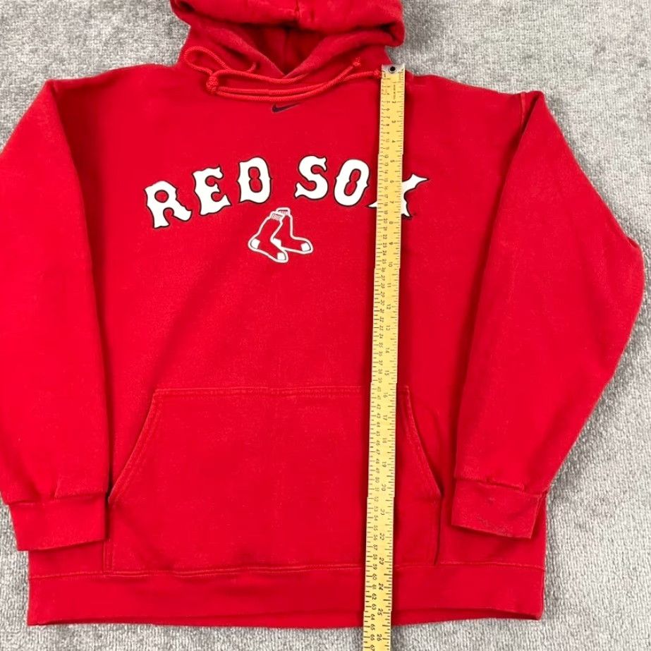 Nike VINTAGE Nike Boston Red Sox Hoodie Mens Large Red Center Swoosh Sweatshirt Size US L / EU 52-54 / 3 - 4 Thumbnail