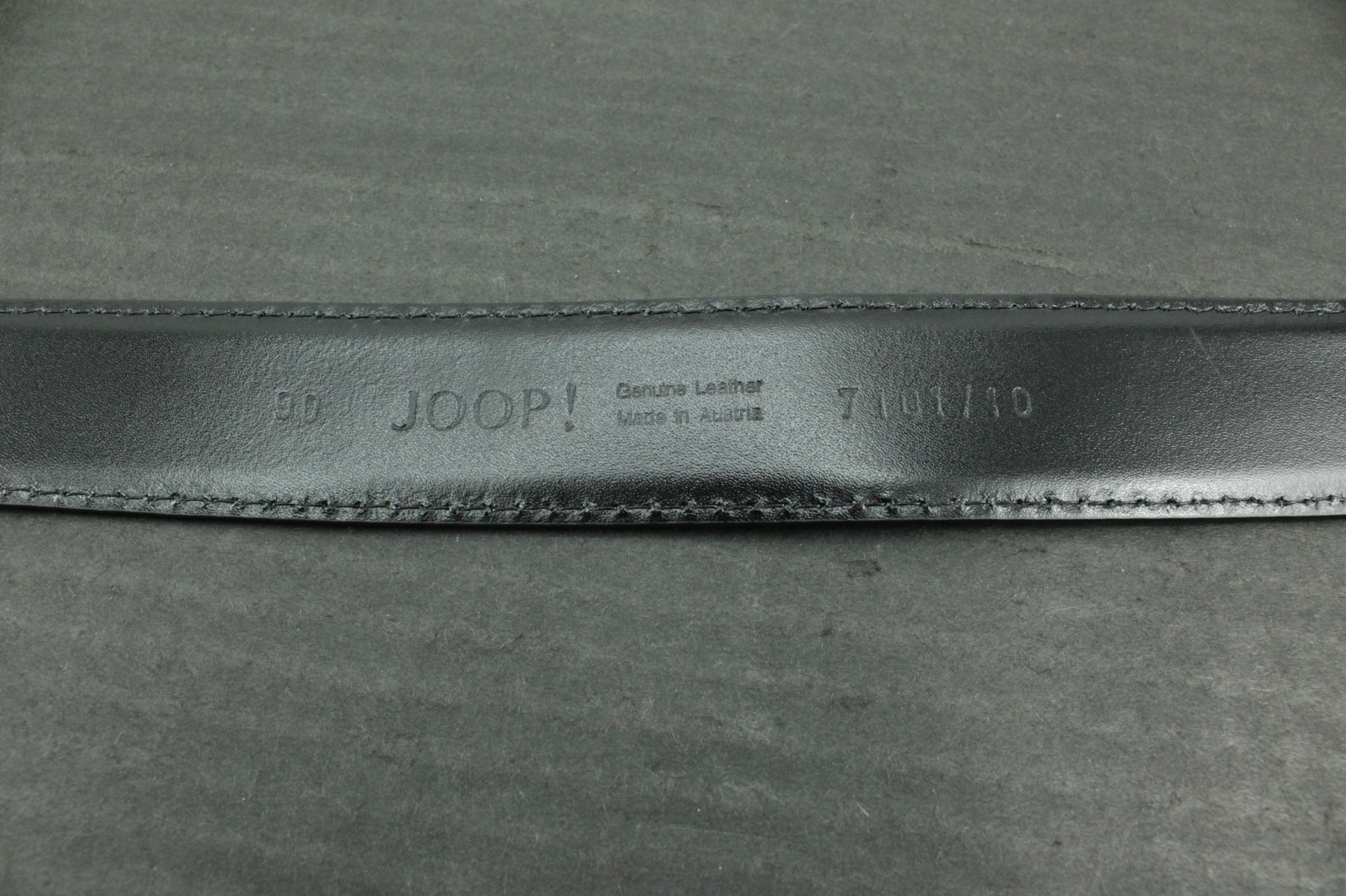 Designer × Joop! JOOP! Quilted Coll. Black Leatrher Belt 3.5cm Size 34 - 6 Thumbnail
