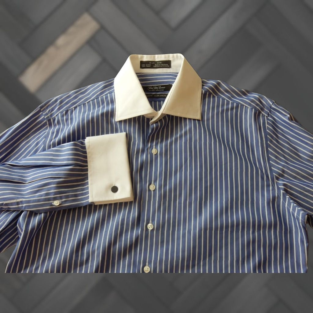 saks fifth avenue slim fit dress shirt Men's Designer Dress Shirts