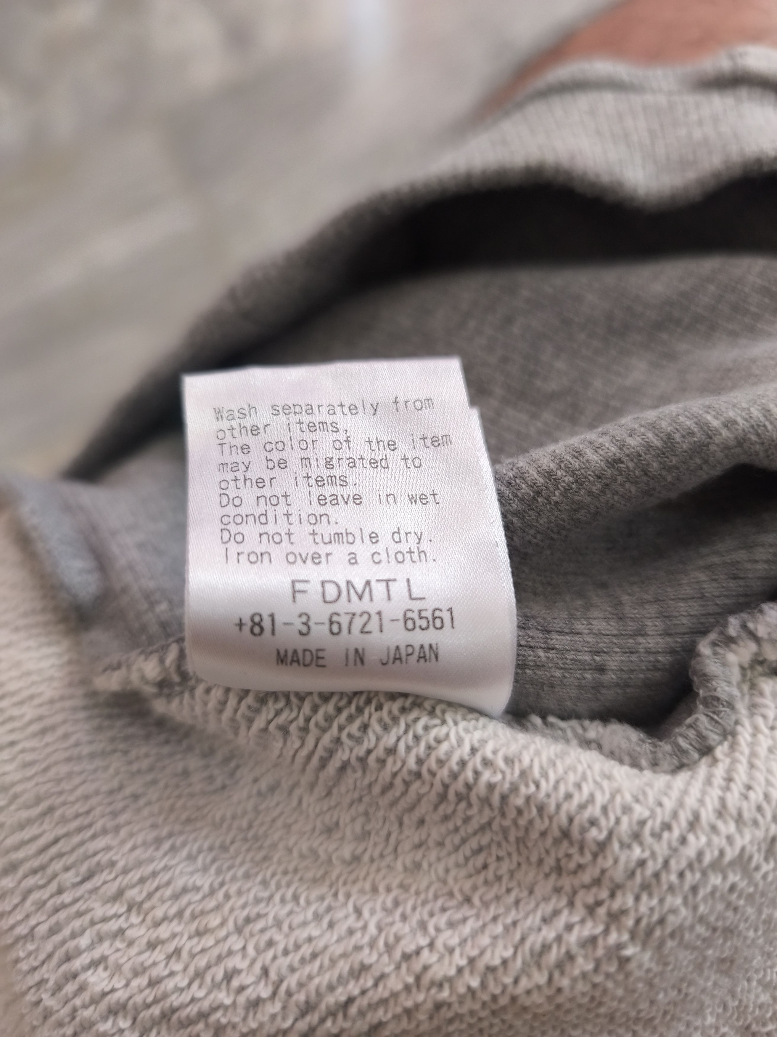 FDMTL Fundamental SASHIKO LOGO SWEAT SHIRT Size US M / EU 48-50 / 2 - 9 Thumbnail