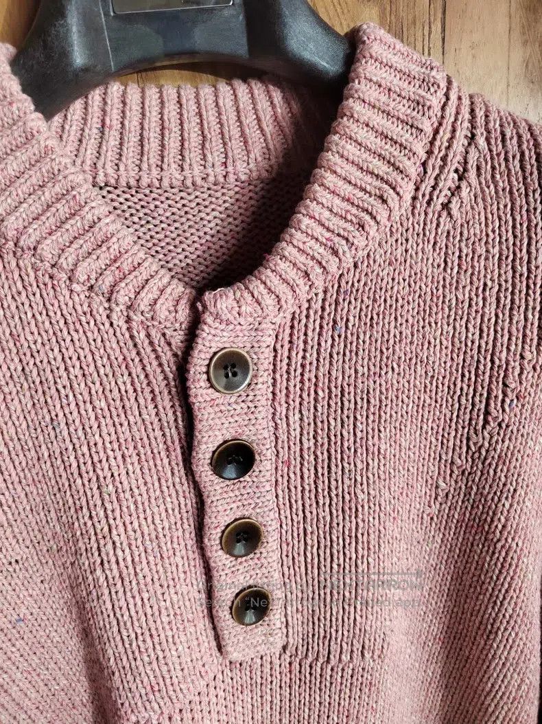 Aime Leon Dore Aime Leon Dore Pink Henley Neck Sweater Size US M / EU 48-50 / 2 - 2 Thumbnail