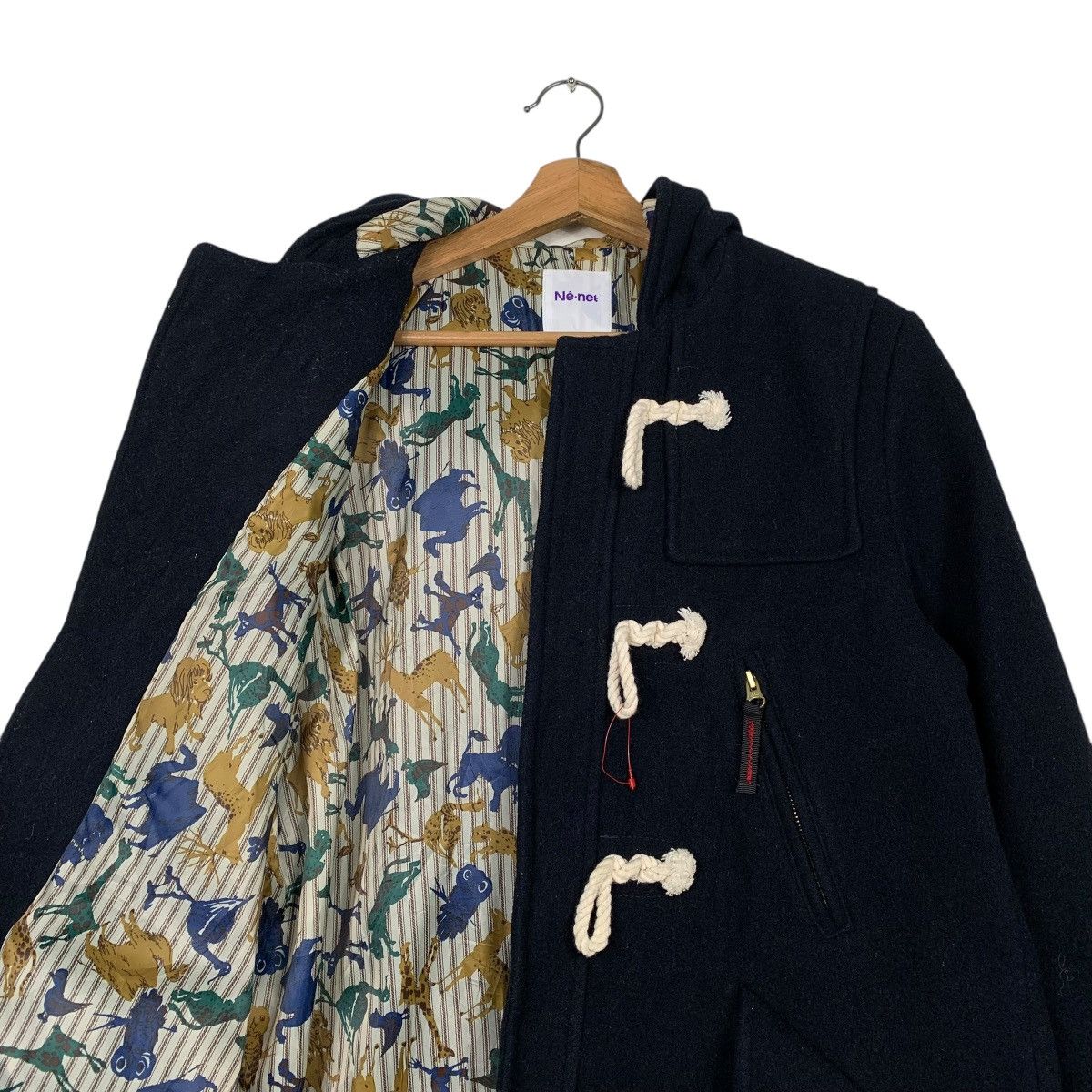 Ne-Net Ne-net Hooded Wool Duffle Coat Size US M / EU 48-50 / 2 - 11 Thumbnail