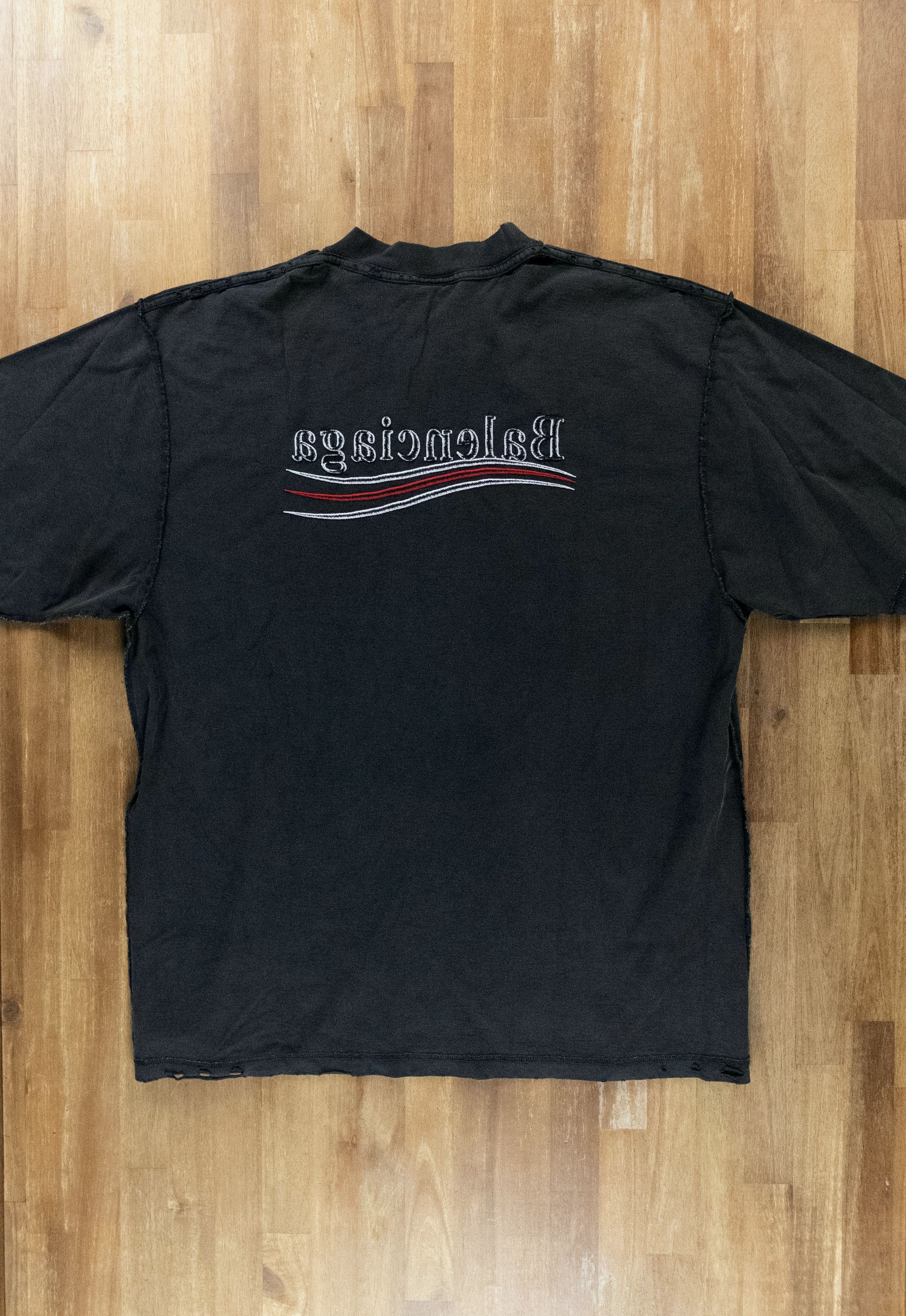 Balenciaga BALENCIAGA Political Campaign inside out black t-shirt M Size US M / EU 48-50 / 2 - 11 Thumbnail