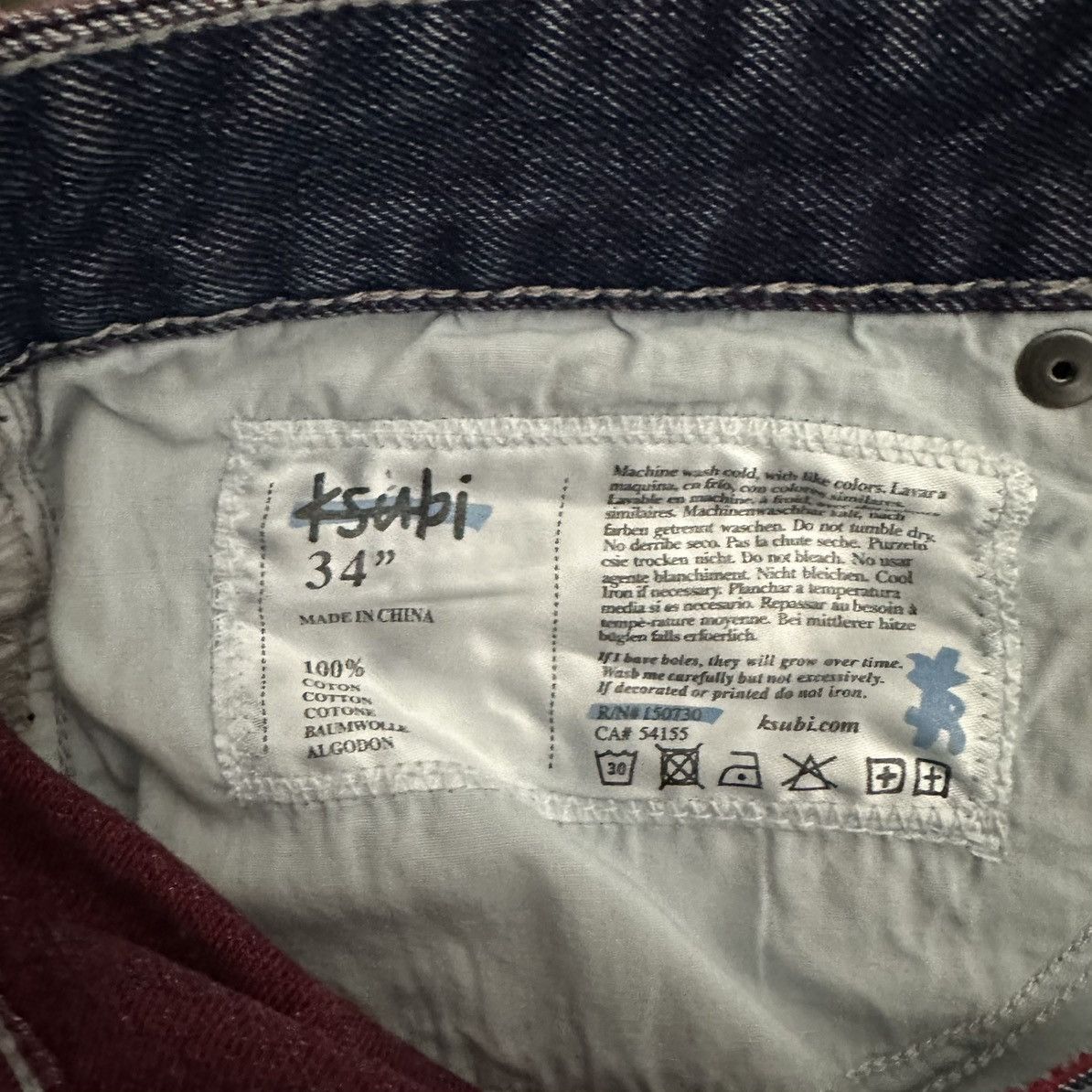 Ksubi Ksubi Hazlow Red Kolor Blue jeans Size 34 BNWT Size US 34 / EU 50 - 6 Thumbnail