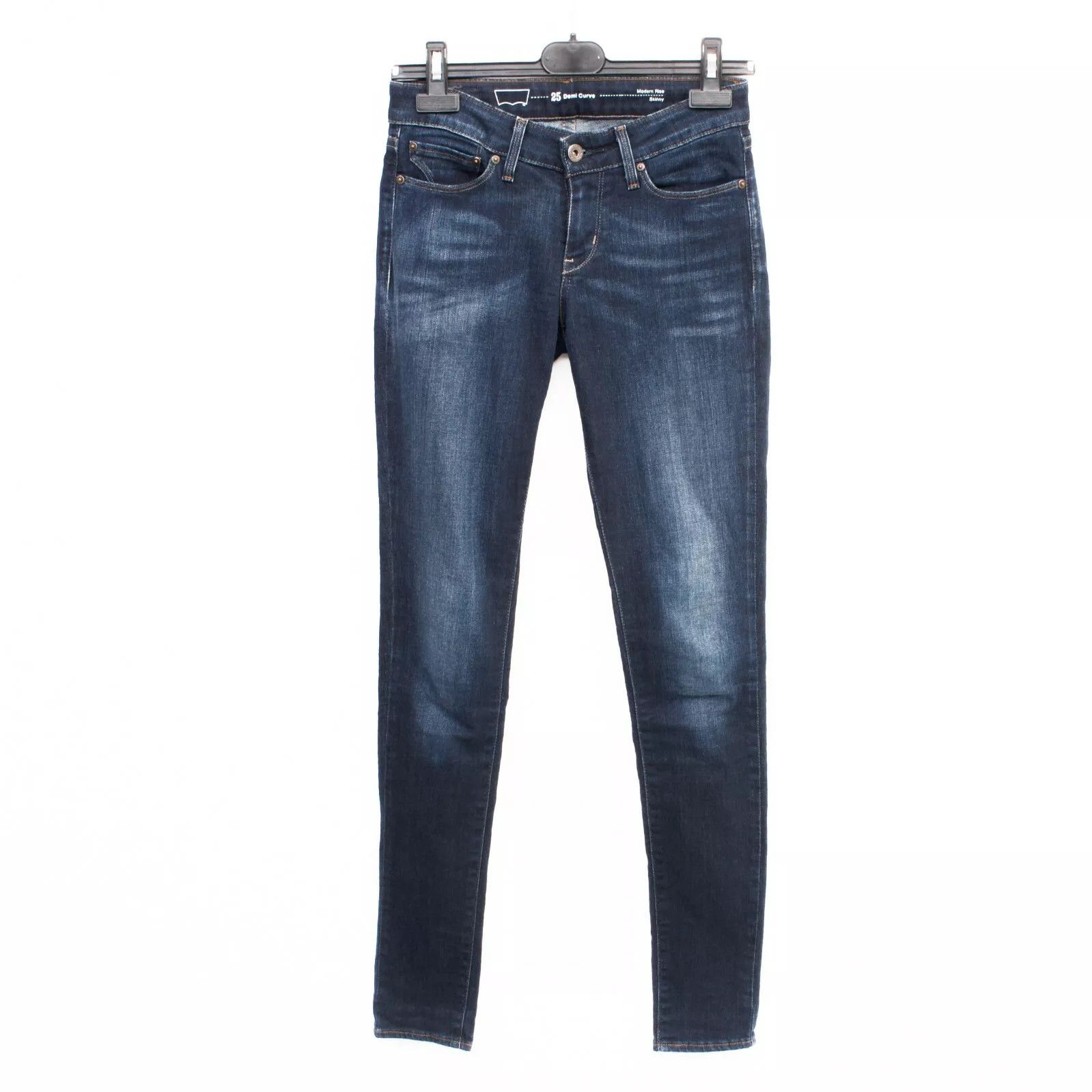 Levi's STRAUSS Demi Curve Modern Rise Women W25 L34 Skinny Trousers Size 25" / US 0 / IT 36 - 1 Thumbnail