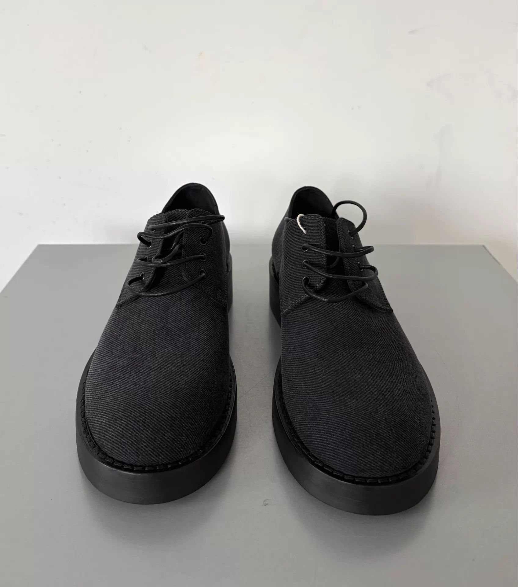 Ann Demeulemeester Ann Demeulemeester New Black Denim Derby Shoes Men 39.5 Size US 6.5 / EU 39-40 - 4 Thumbnail