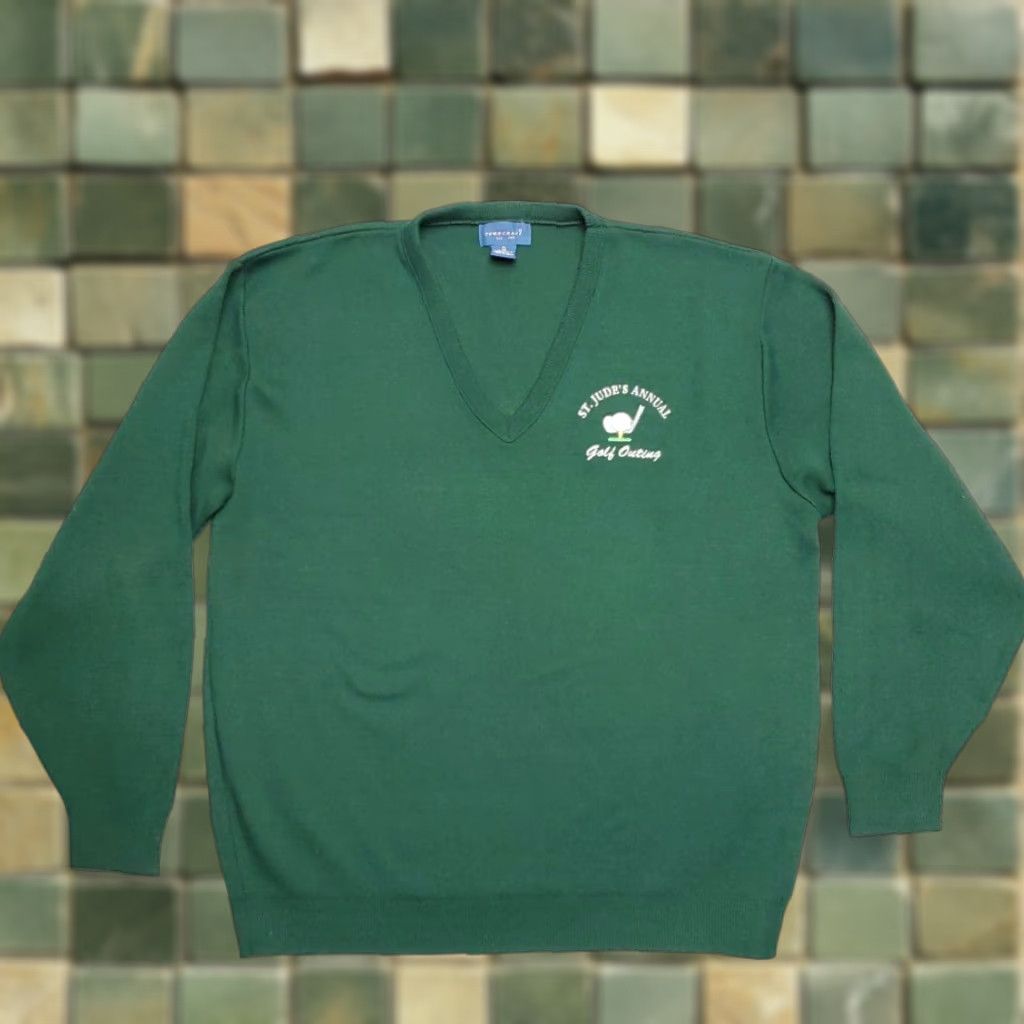 Vintage VINTAGE Towncraft Sweater Men XL Green Ribbed Cuff Knit Grandpa Golfer Made in USA Size US XL / EU 56 / 4 - 1 Thumbnail