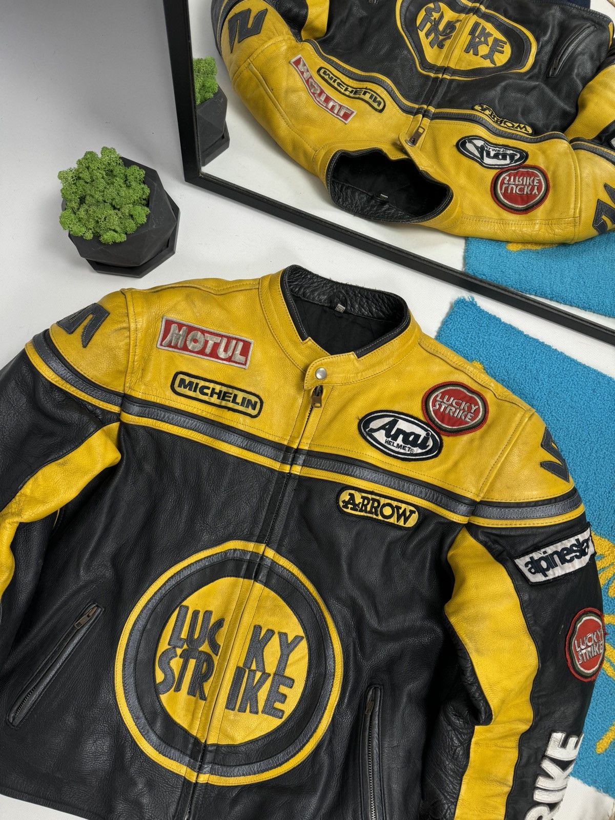 Vintage Vintage Lucky Strike Racing Leather Jacket Size US L / EU 52-54 / 3 - 4 Thumbnail