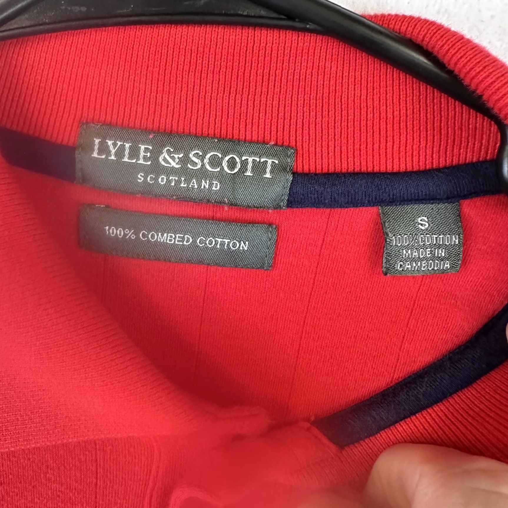 Lyle & Scott Lyle & Scott Polo Shirt Mens Small Red Scotland Cotton Short Sleeve Classic Fit Size US S / EU 44-46 / 1 - 5 Thumbnail