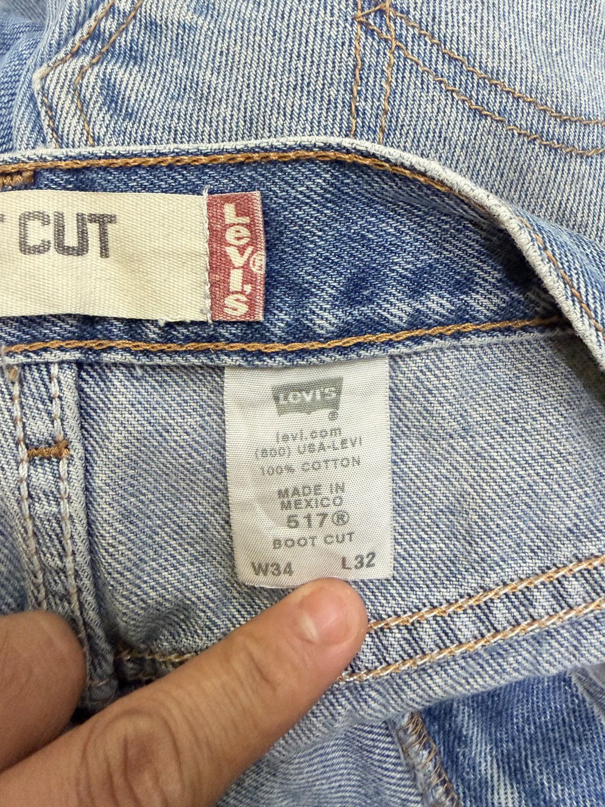 Levi's Vintage Levi’s 517 Thrashed Distressed Slightly Flare Denim Size US 32 / EU 48 - 16 Thumbnail