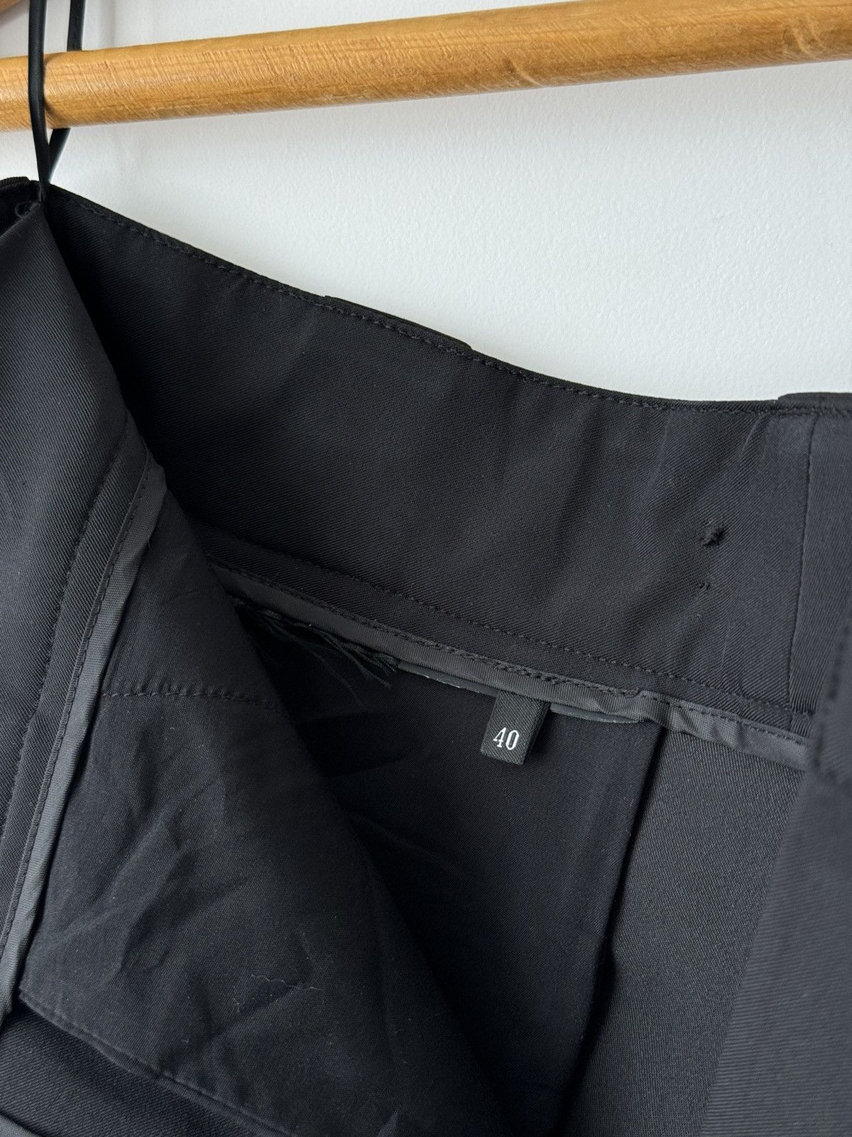 Prada × Vintage Vintage 00s Prada Women’s High Waist Black Trousers Size 27" / US 4 / IT 40 - 4 Thumbnail