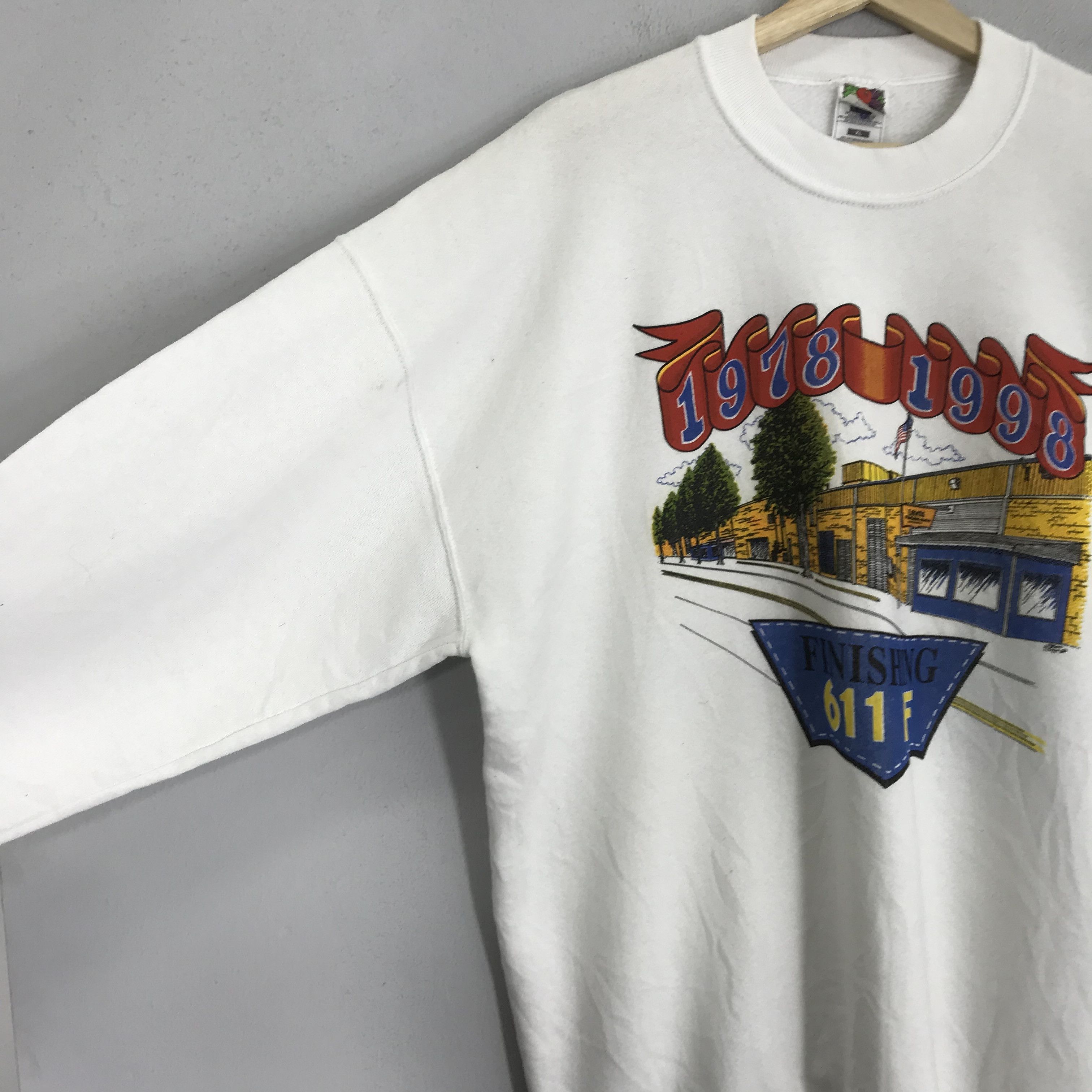 Fruit Of The Loom Vintage 90s Fruit Of The Loom White - 396 Size US XL / EU 56 / 4 - 4 Thumbnail