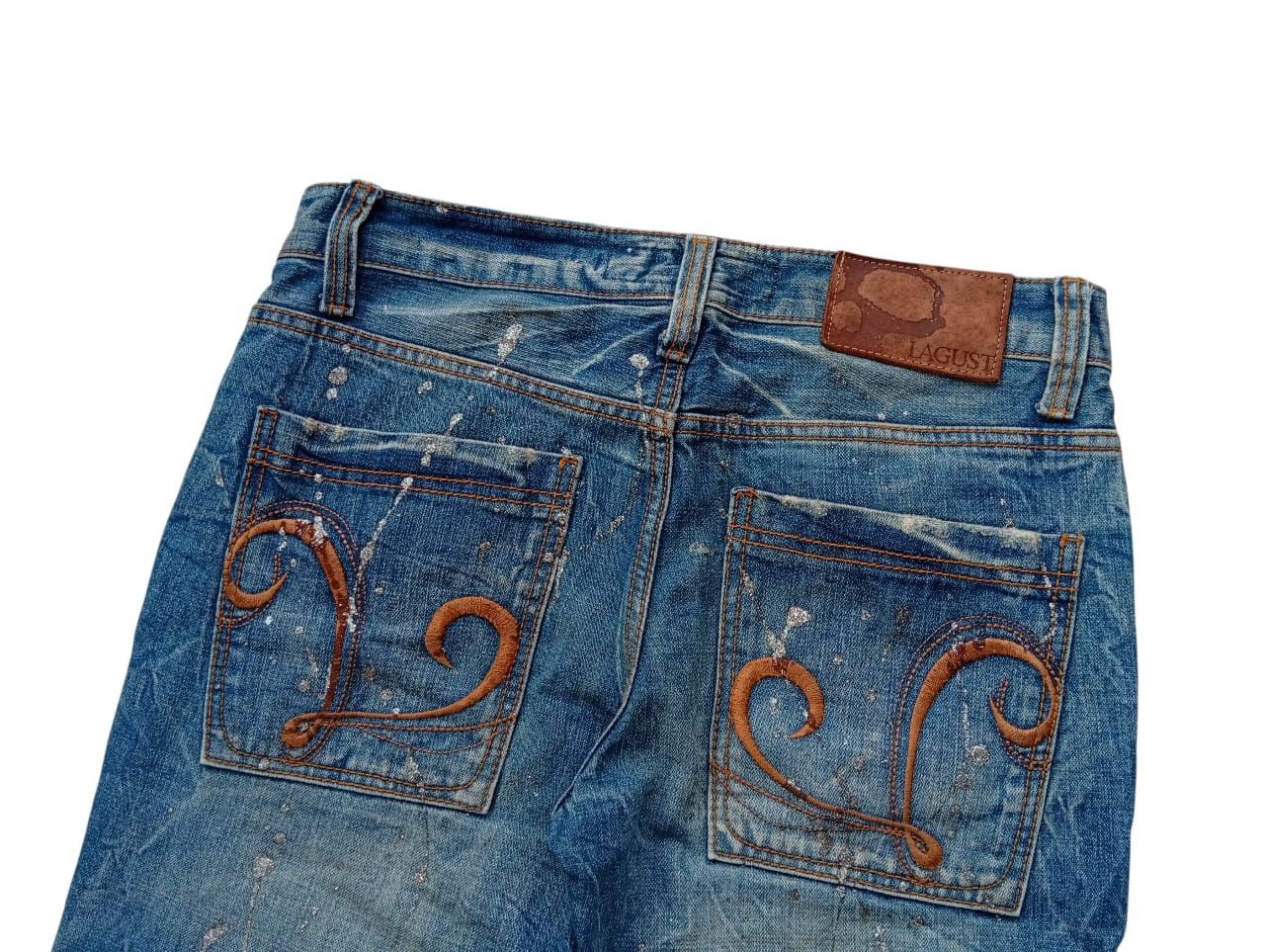 KMRii Lagust distressed splattered jeans short Size US 30 / EU 46 - 6 Thumbnail